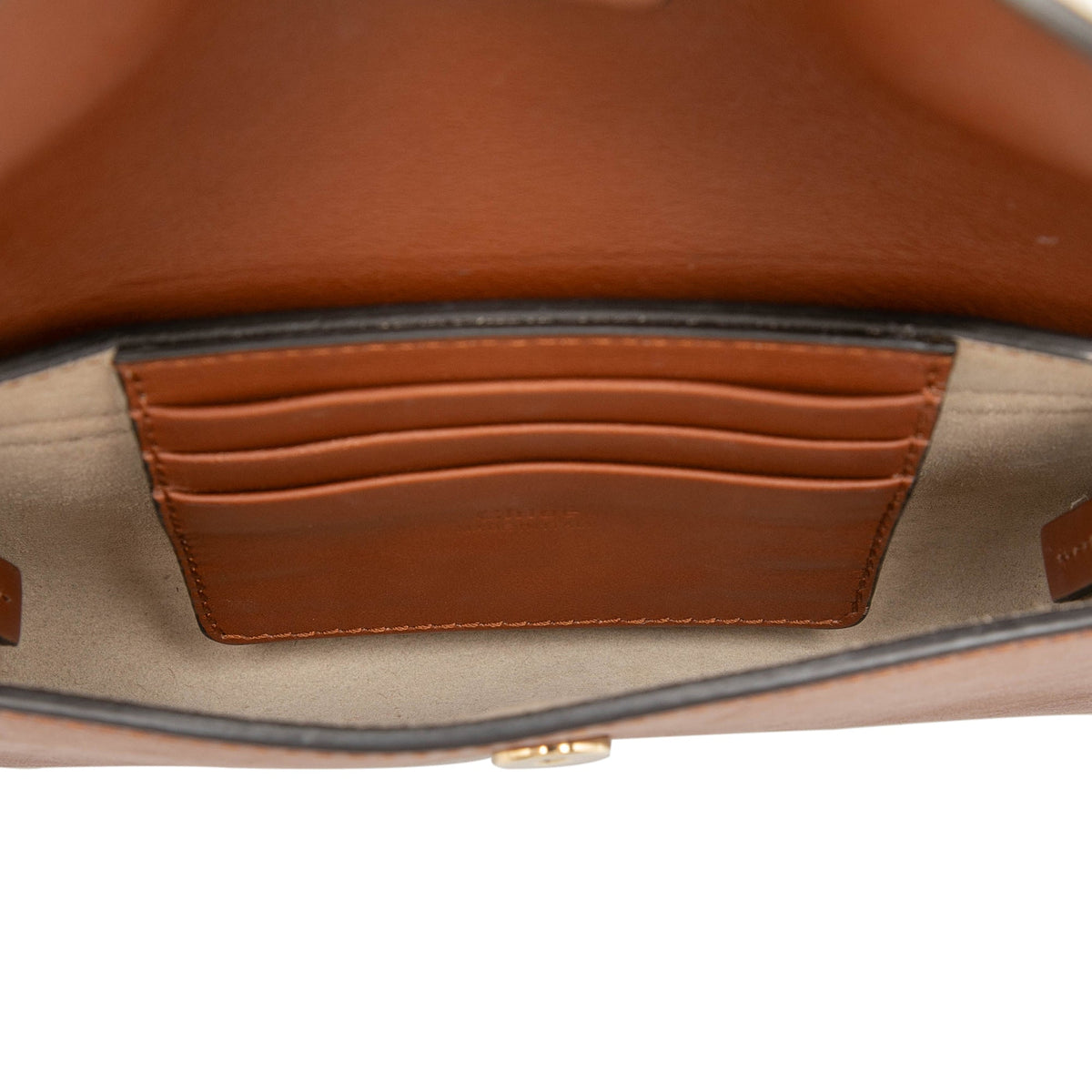 Chloé Mini Calfskin and Suede Faye Chain Crossbody
