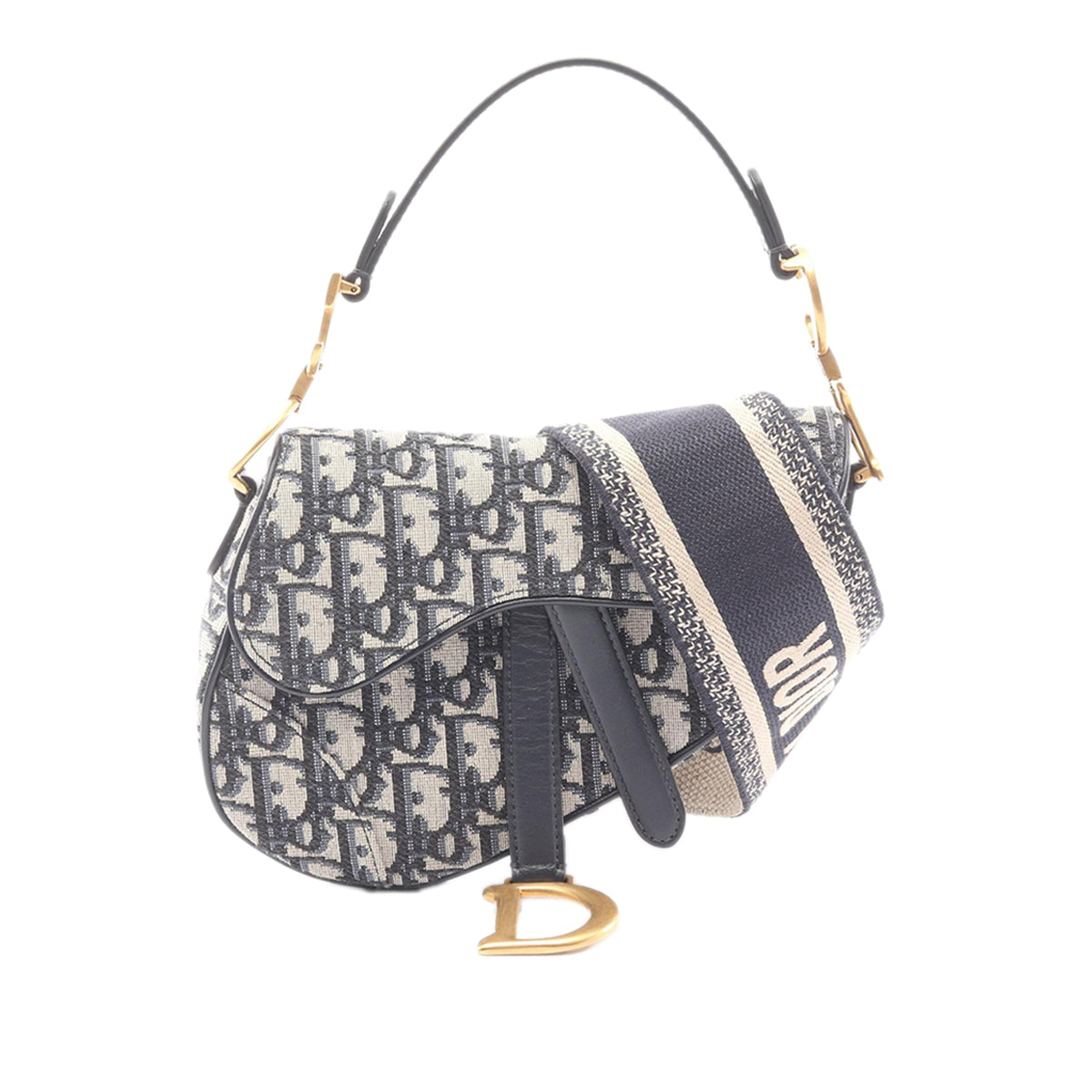 Dior Mini Oblique Canvas Saddle Bag