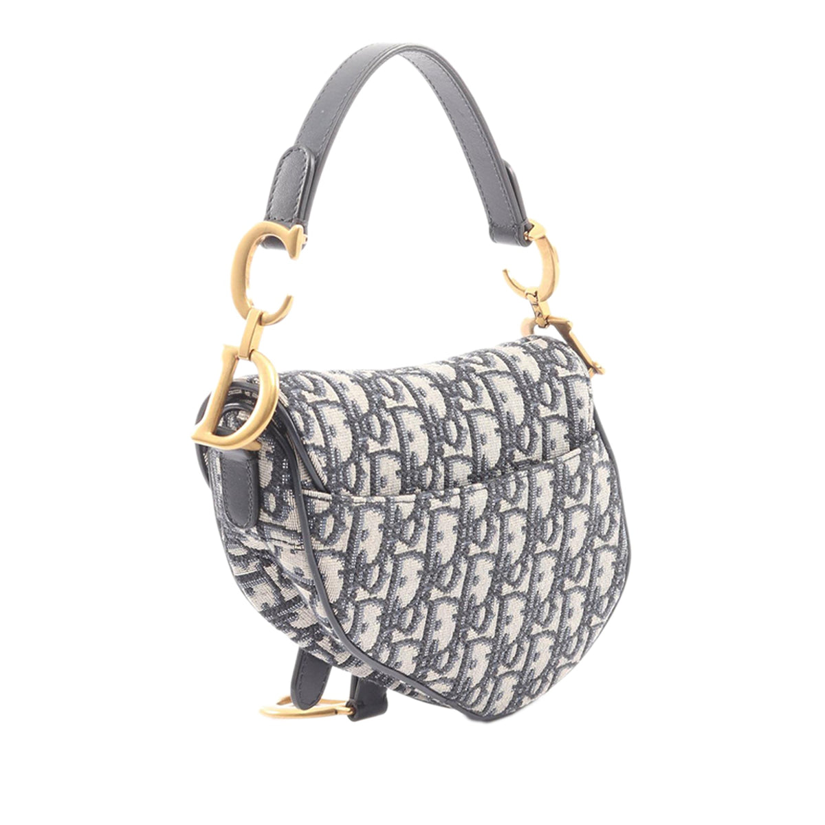 Dior Mini Oblique Canvas Saddle Bag