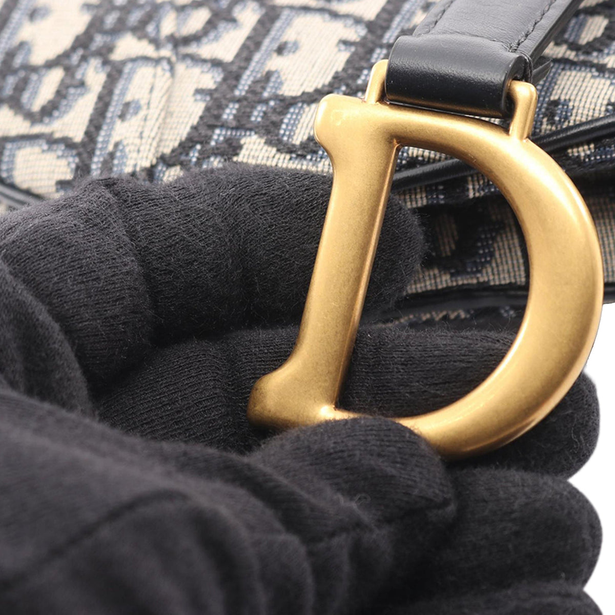 Dior Mini Oblique Canvas Saddle Bag