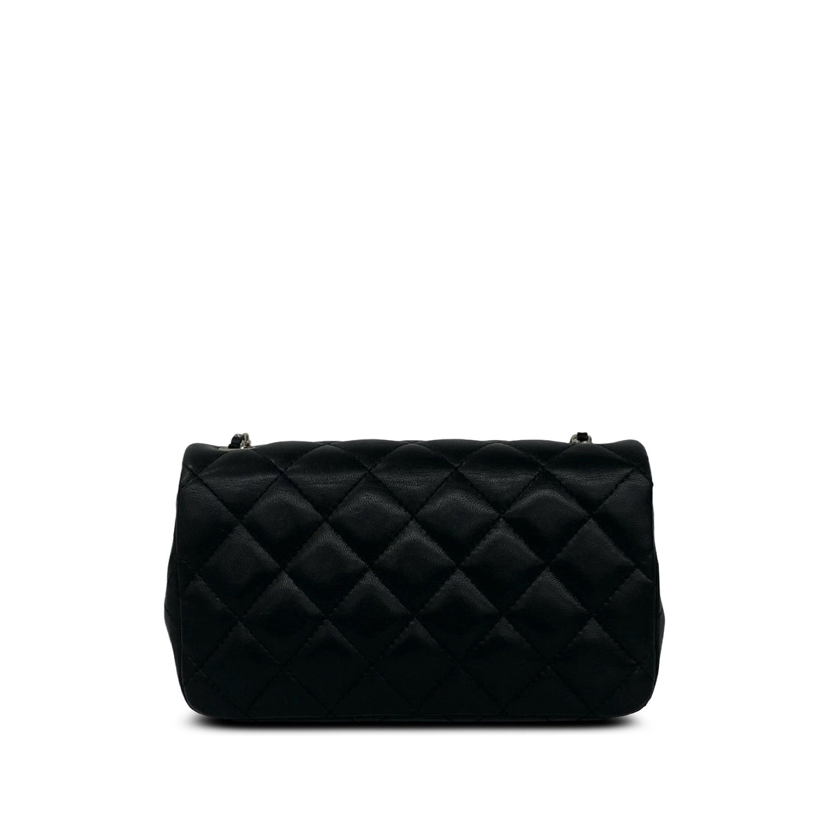 Chanel CC Quilted Lambskin Single Flap — Black