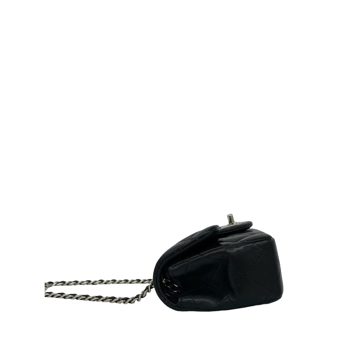 Chanel CC Quilted Lambskin Single Flap — Black