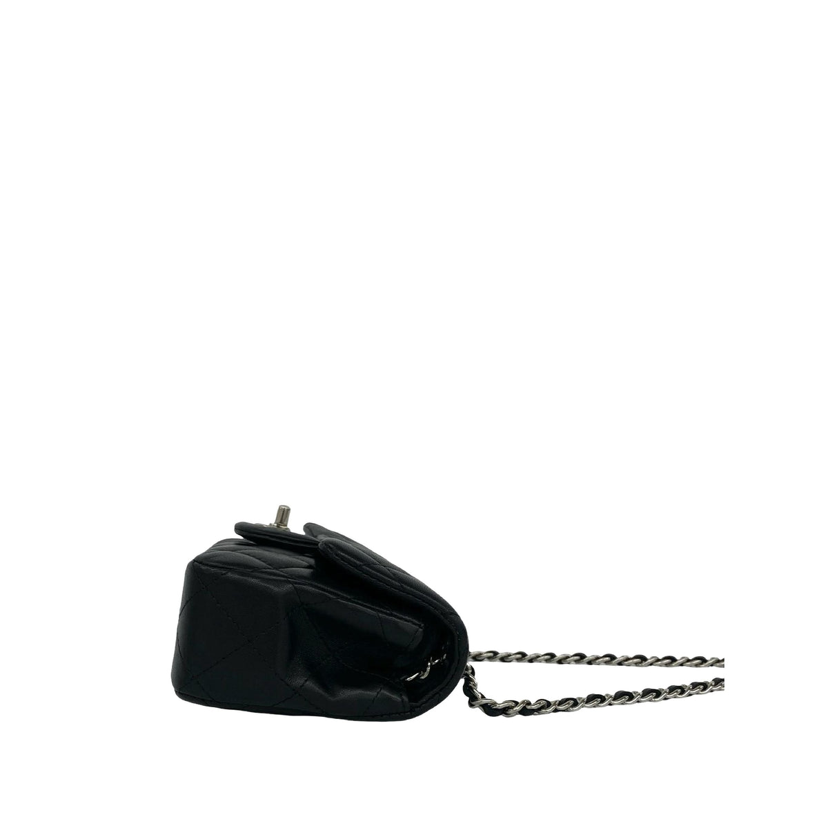 Chanel CC Quilted Lambskin Single Flap — Black
