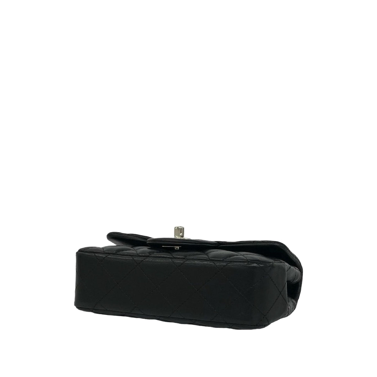 Chanel CC Quilted Lambskin Single Flap — Black