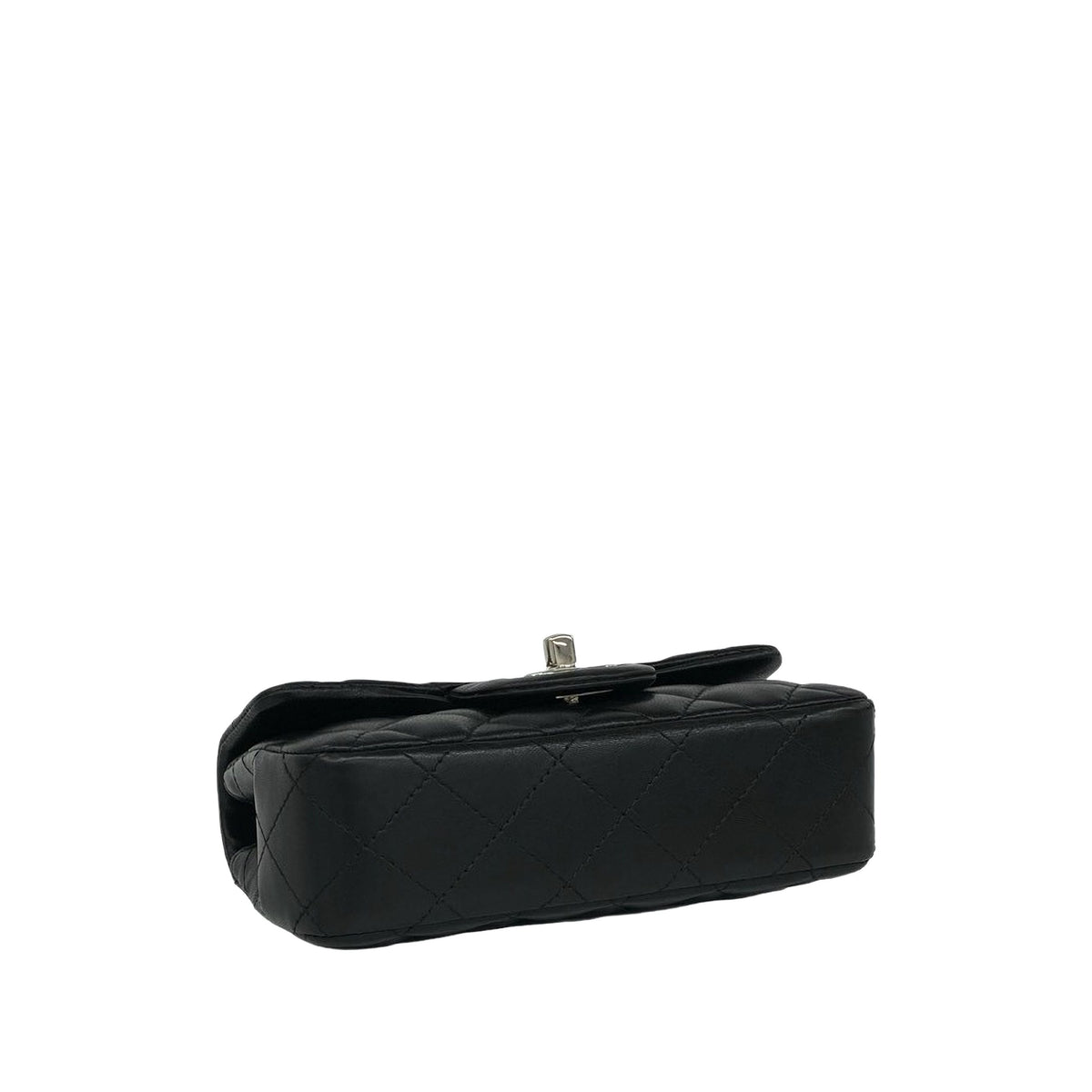 Chanel CC Quilted Lambskin Single Flap — Black