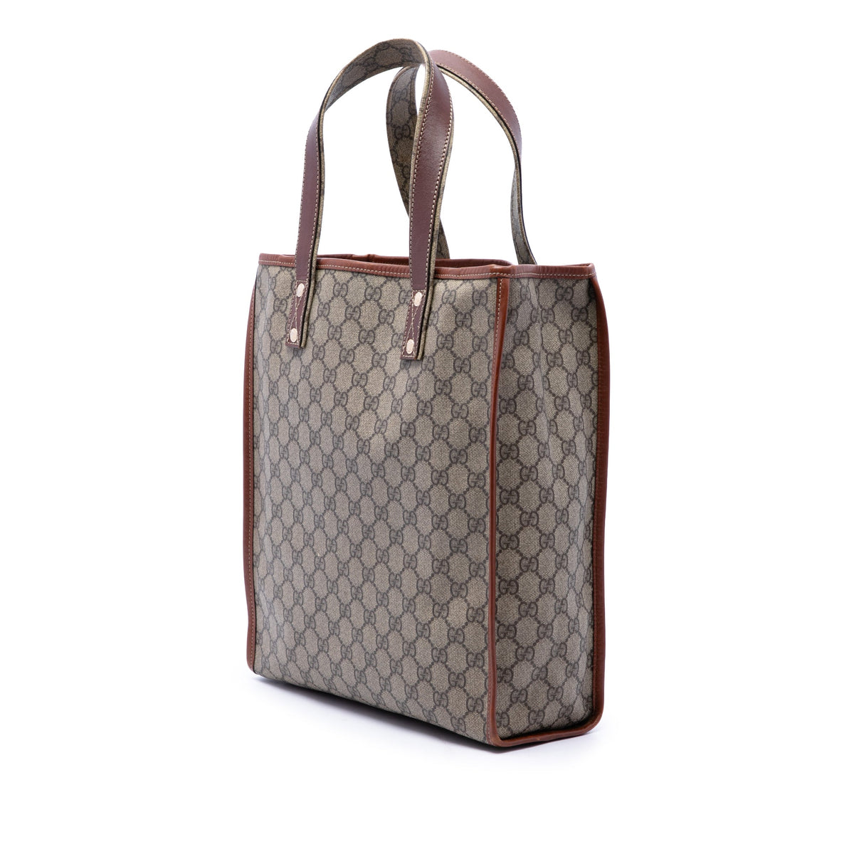 Gucci GG Supreme Web Tote — Beige