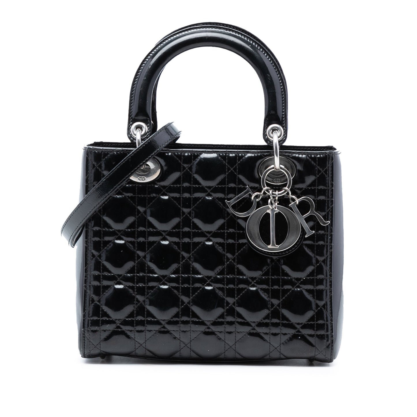 Dior Medium Patent Cannage Lady Dior