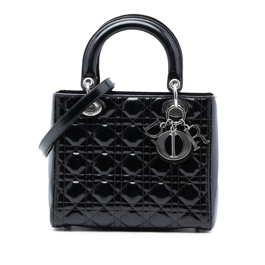 Dior Medium Patent Cannage Lady Dior