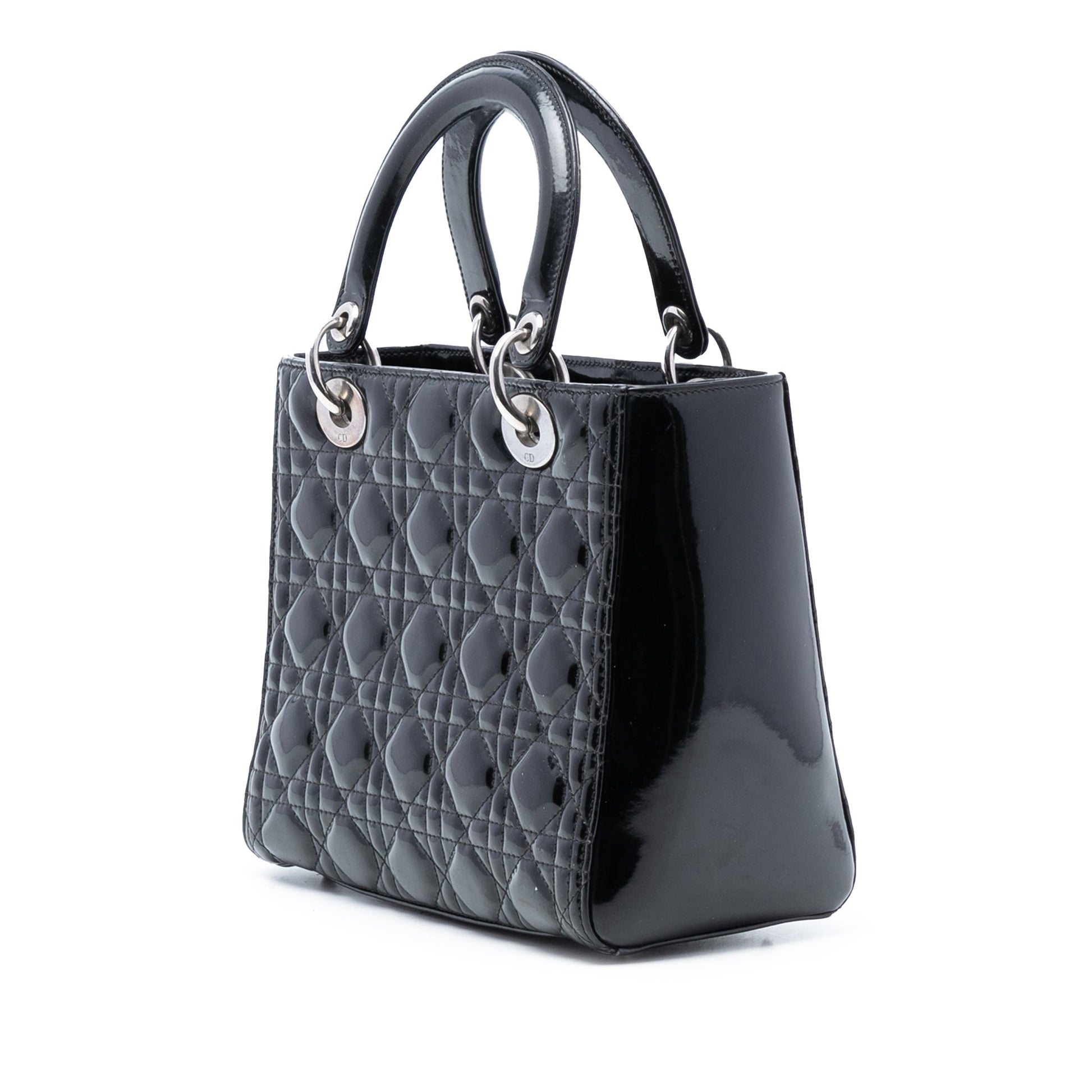 Dior Medium Patent Cannage Lady Dior