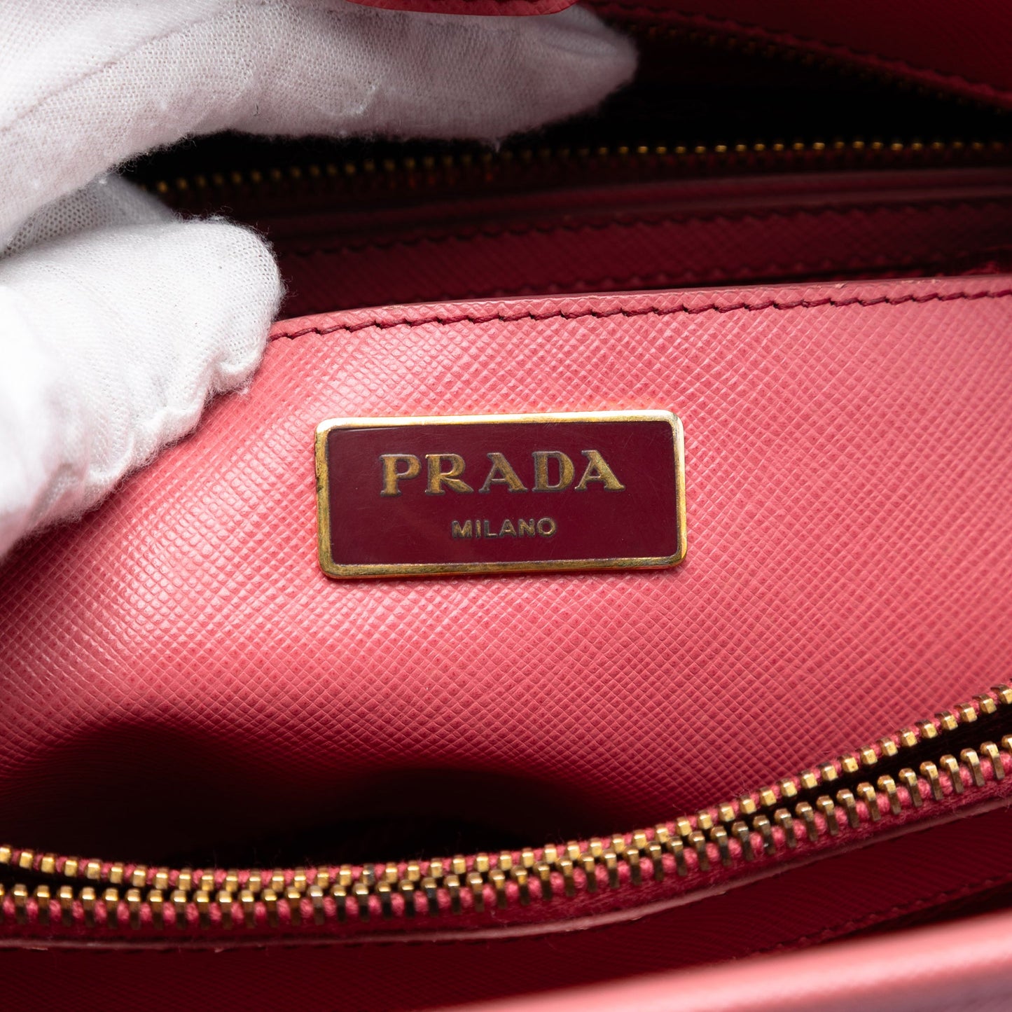 Prada Medium Saffiano Lux Open Promenade Satchel