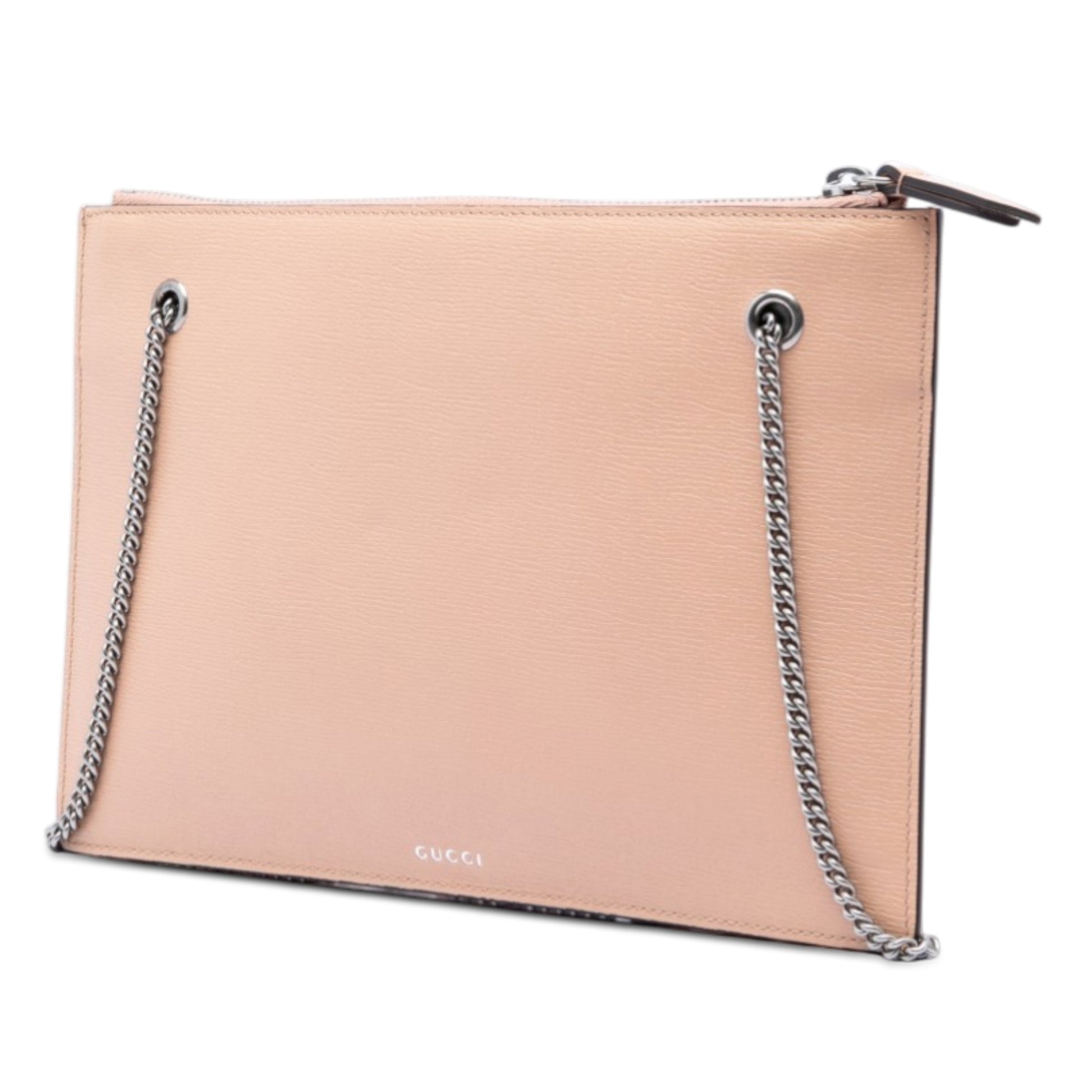 Gucci Calfskin Blooms Chain Clutch