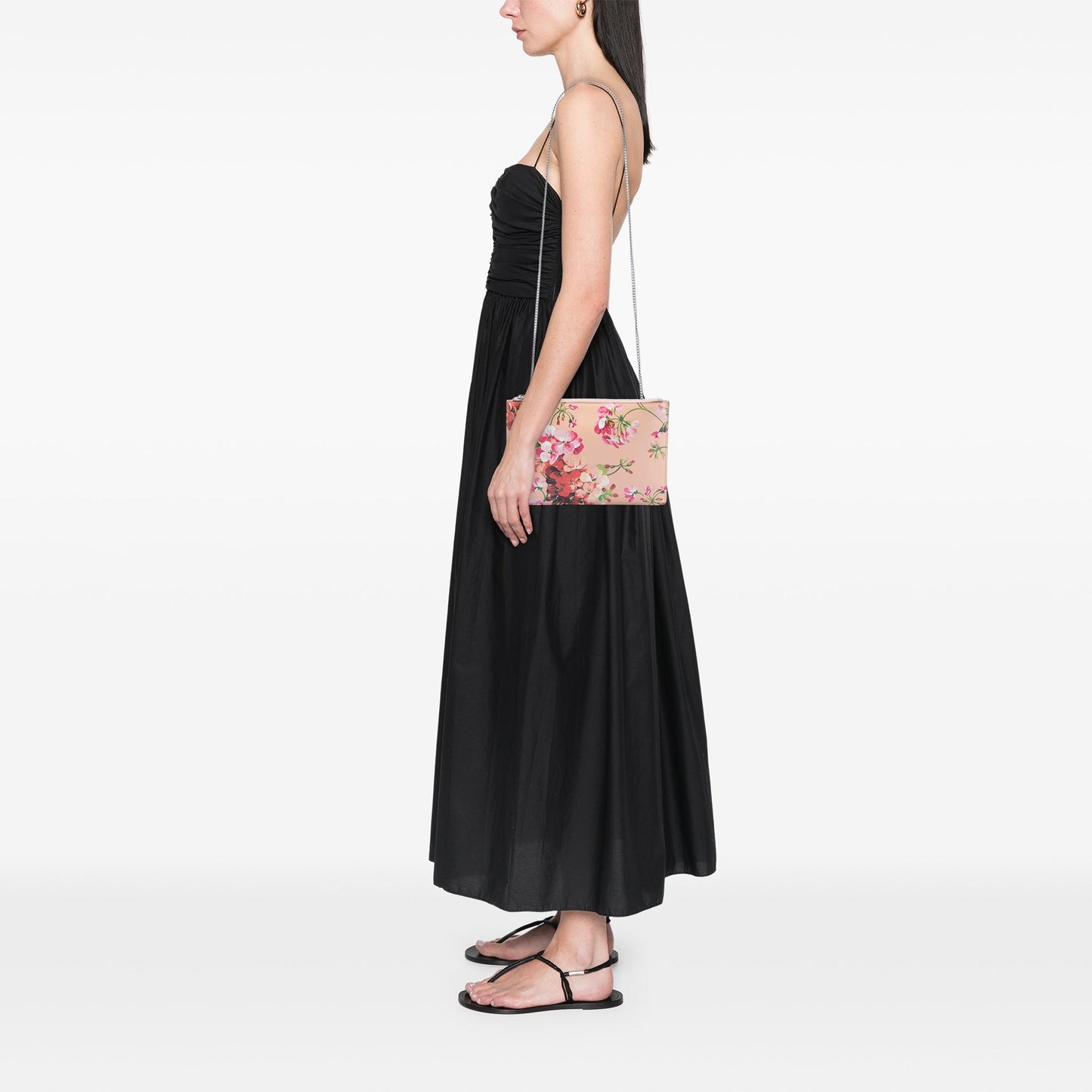 Gucci Calfskin Blooms Chain Clutch