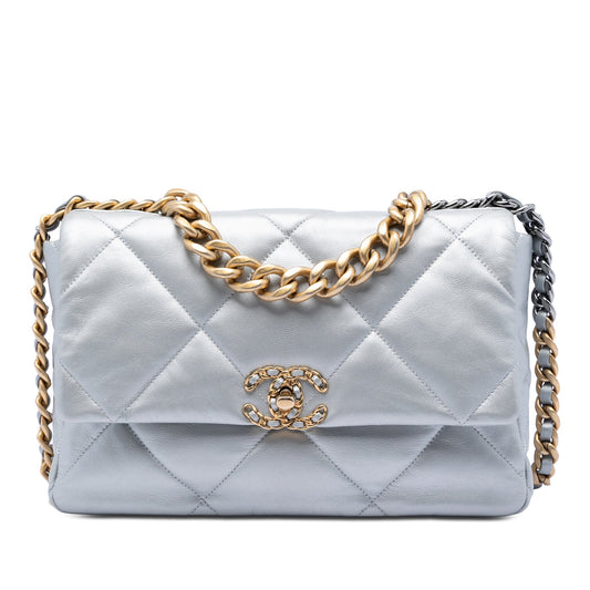 Chanel Large Metallic Lambskin 19 Flap