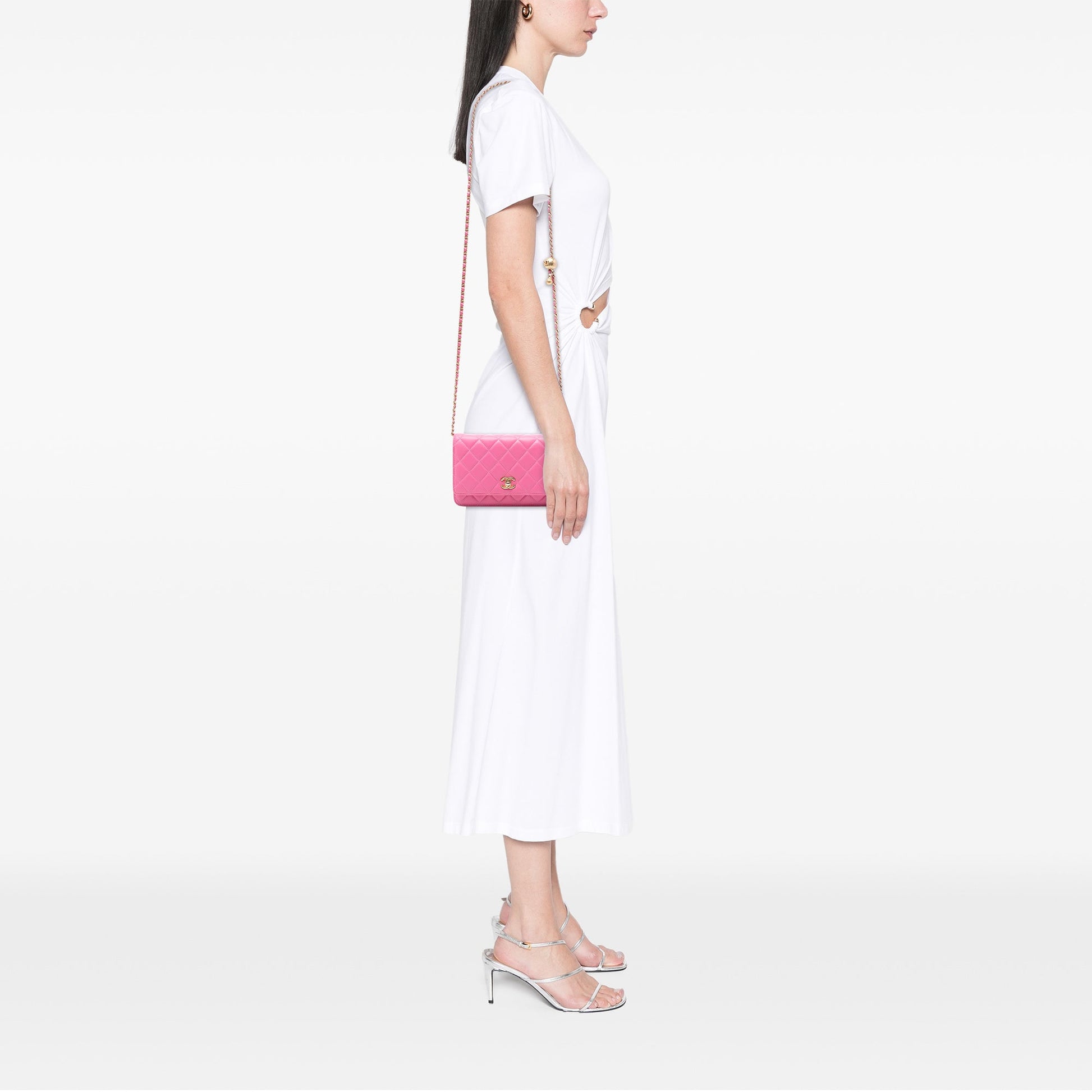 Chanel Lambskin Pearl Crush Wallet On Chain