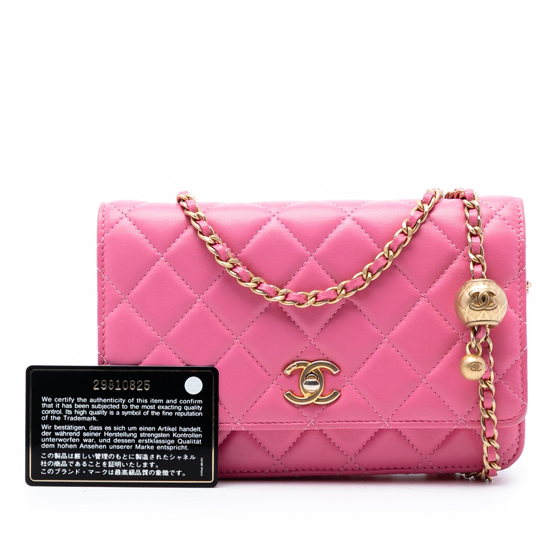 Chanel Lambskin Pearl Crush Wallet On Chain