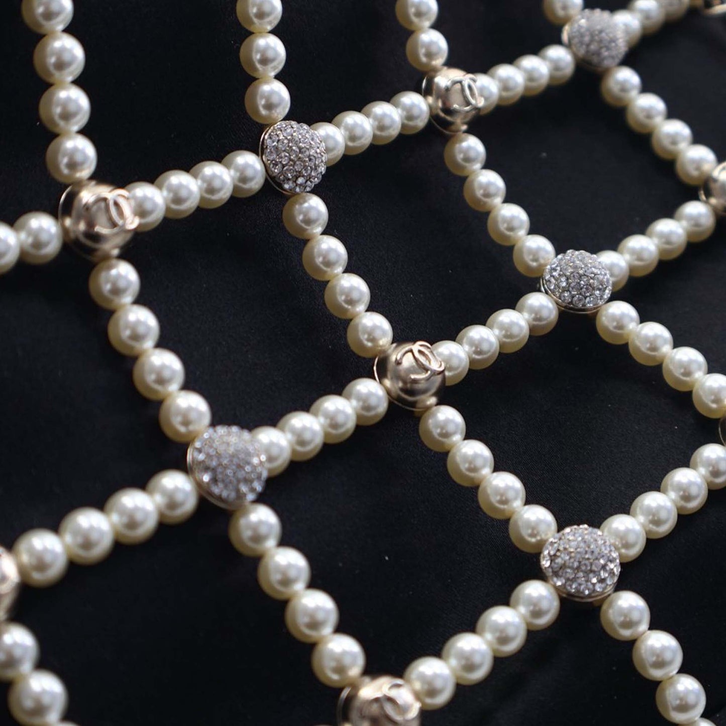 Small CC Satin Pearl Frame Evening Bag