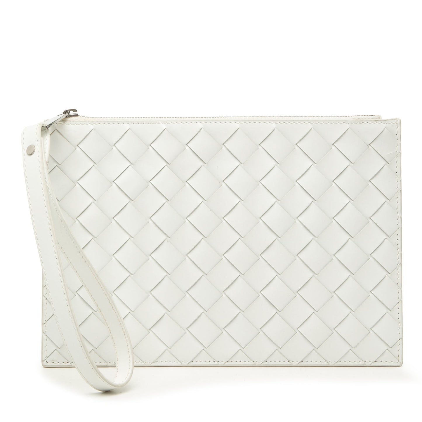 Bottega Veneta Leather Intrecciato Clutch
