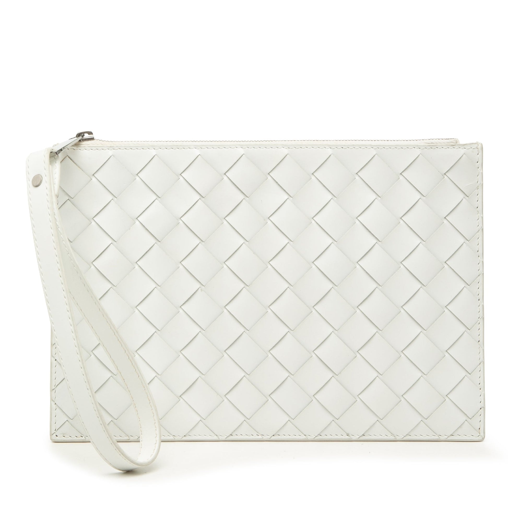 Bottega Veneta Leather Intrecciato Clutch