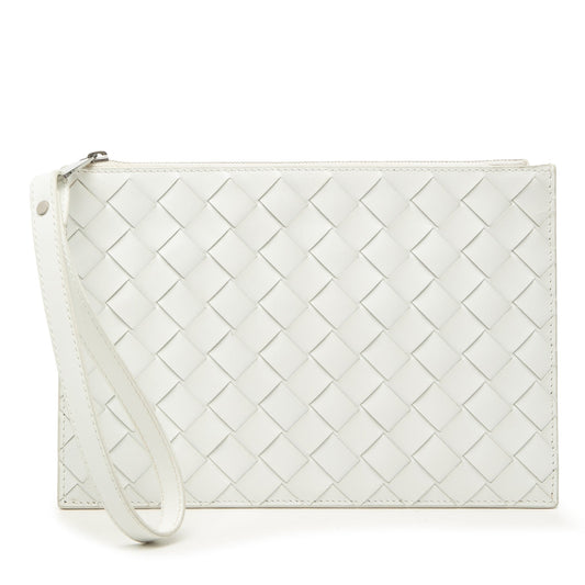 Bottega Veneta Leather Intrecciato Clutch
