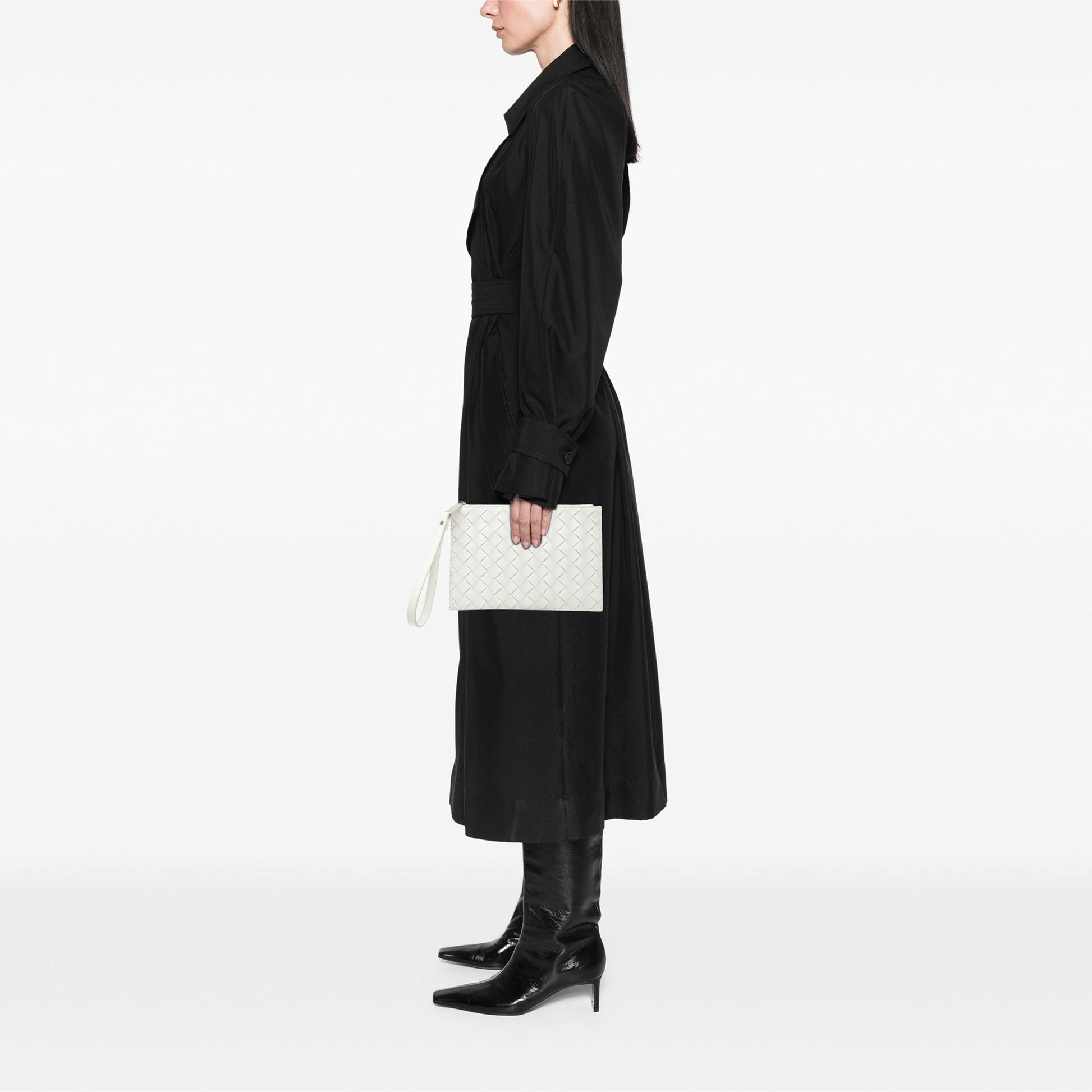 Bottega Veneta Leather Intrecciato Clutch