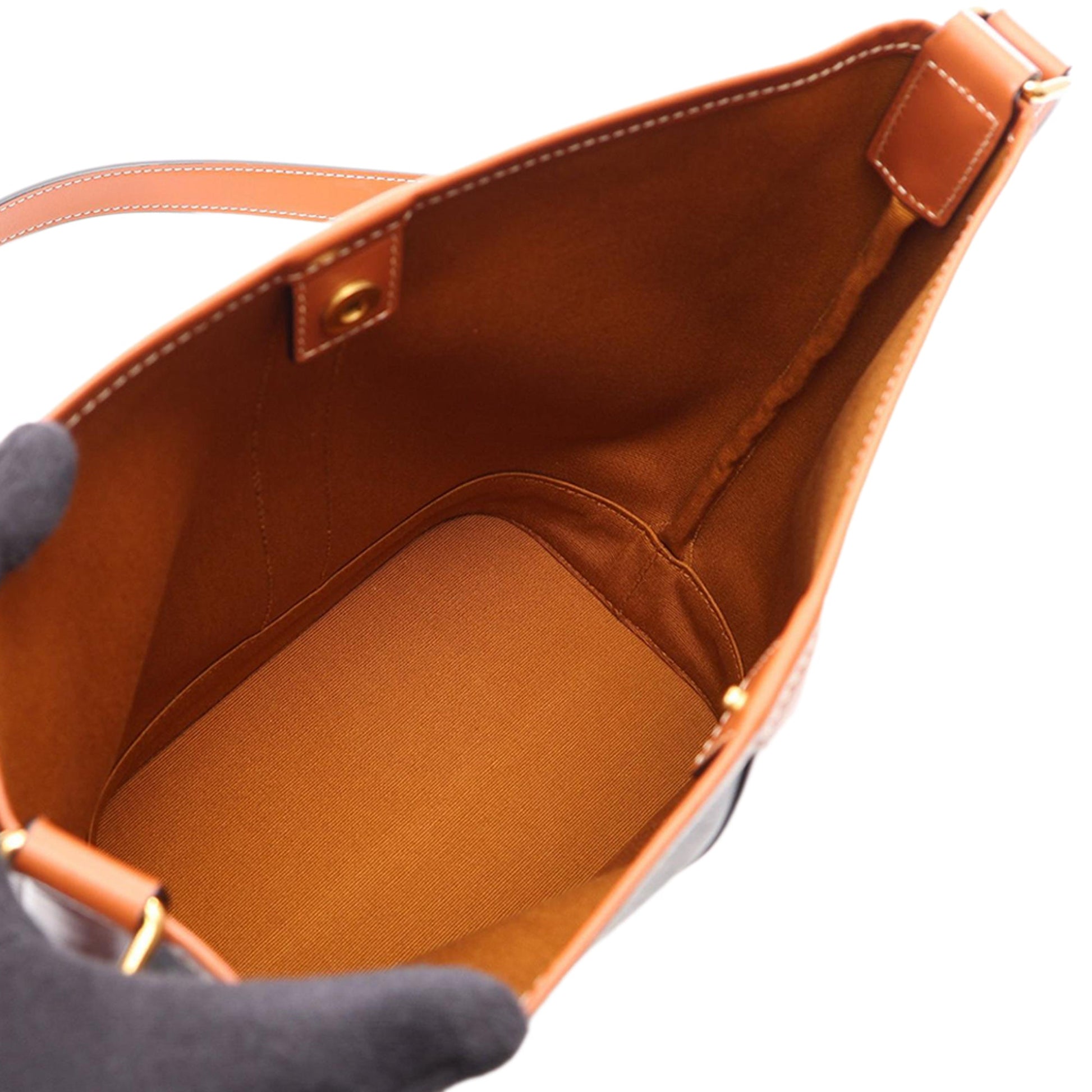 Celine Small Triomphe Coated Canvas Bucket Bag