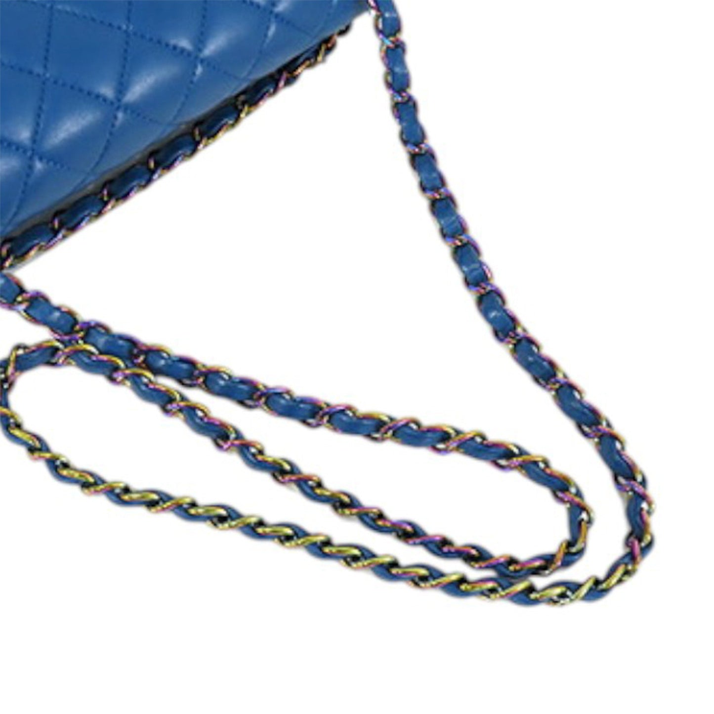 Chanel Medium Classic Lambskin Rainbow Hardware Double Flap