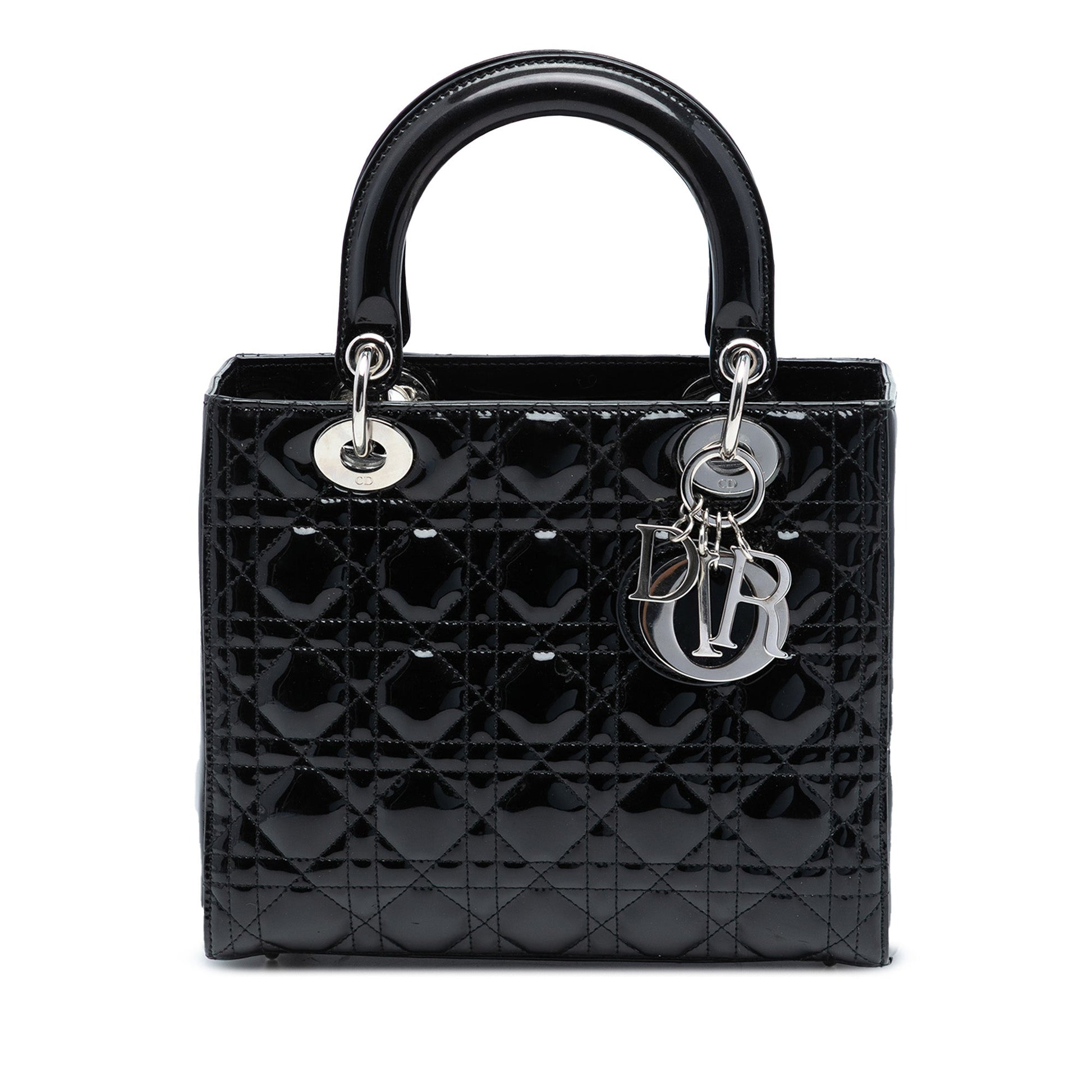 Dior Medium Patent Cannage Lady Dior