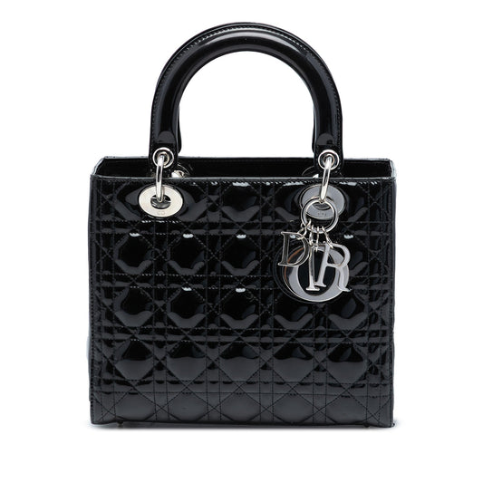 Dior Medium Patent Cannage Lady Dior