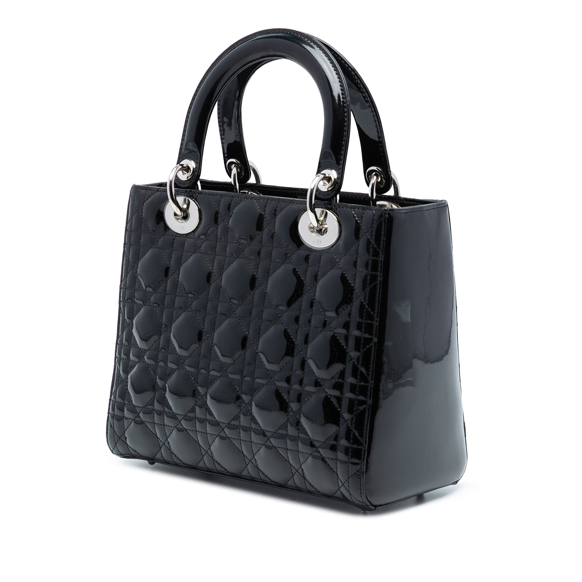 Dior Medium Patent Cannage Lady Dior