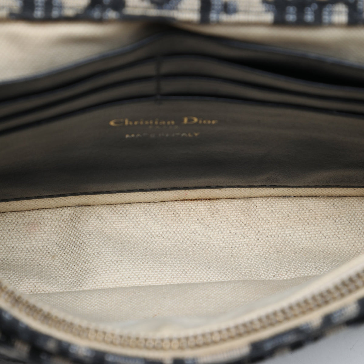 Dior Oblique Canvas Saddle Pouch Wallet on Chain