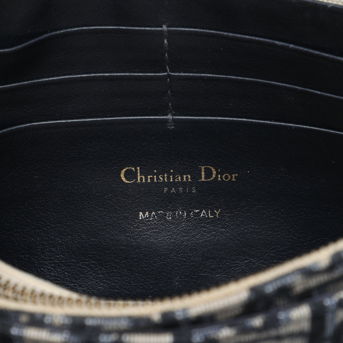 Dior Oblique Canvas Saddle Pouch Wallet on Chain