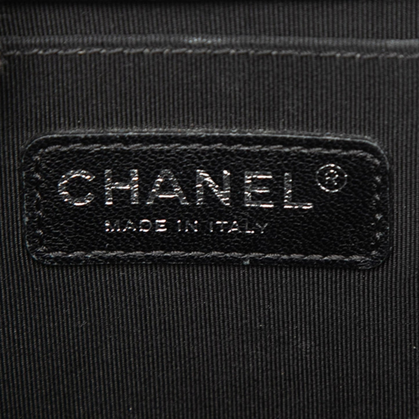 Chanel Old Medium Quilted Patent Acrylic Boy Flap