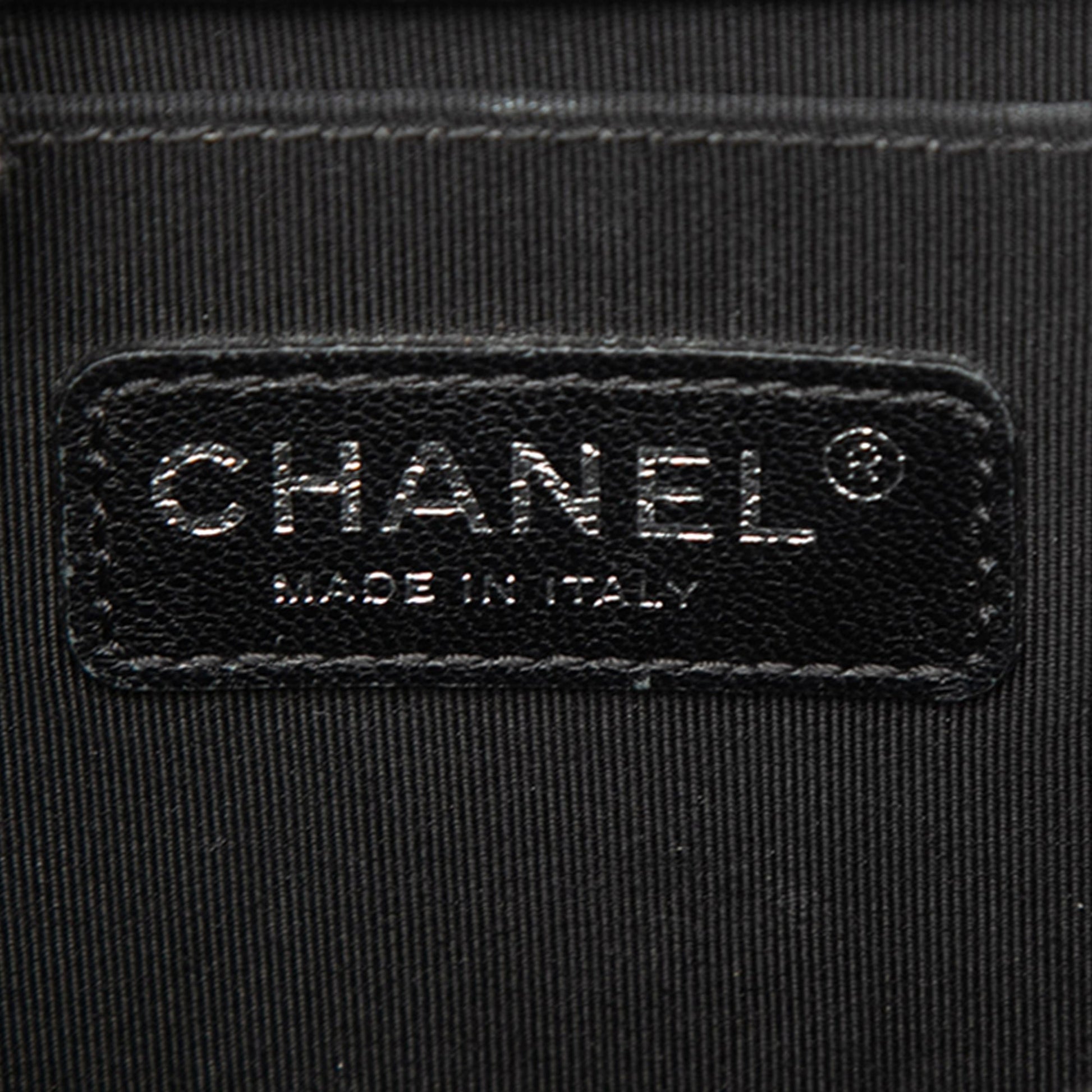 Chanel Old Medium Quilted Patent Acrylic Boy Flap