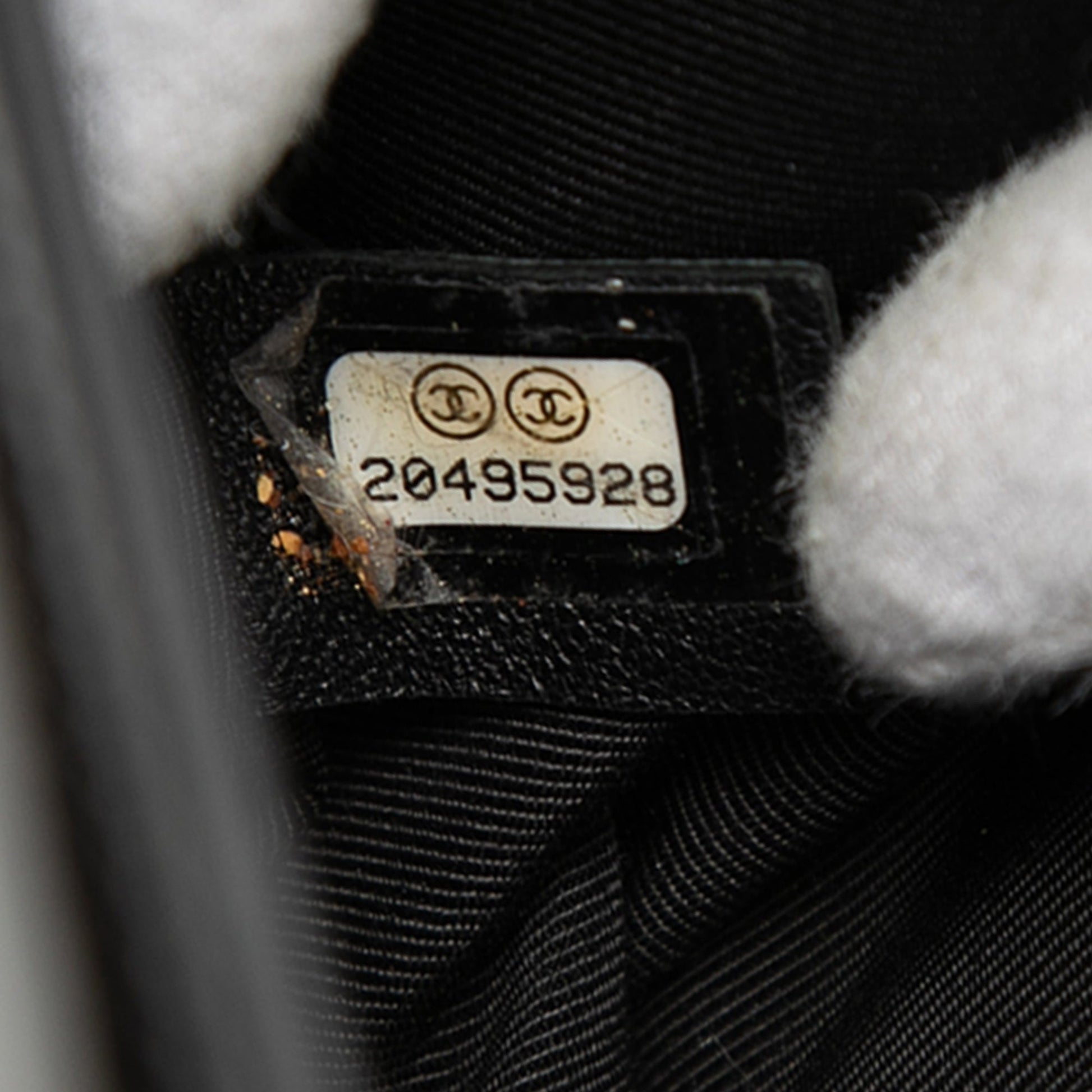 Chanel Old Medium Quilted Patent Acrylic Boy Flap