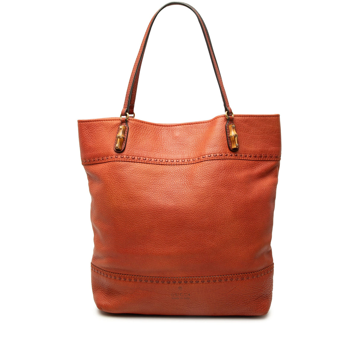 Gucci Large Calfskin Laidback Crafty Tote — Orange