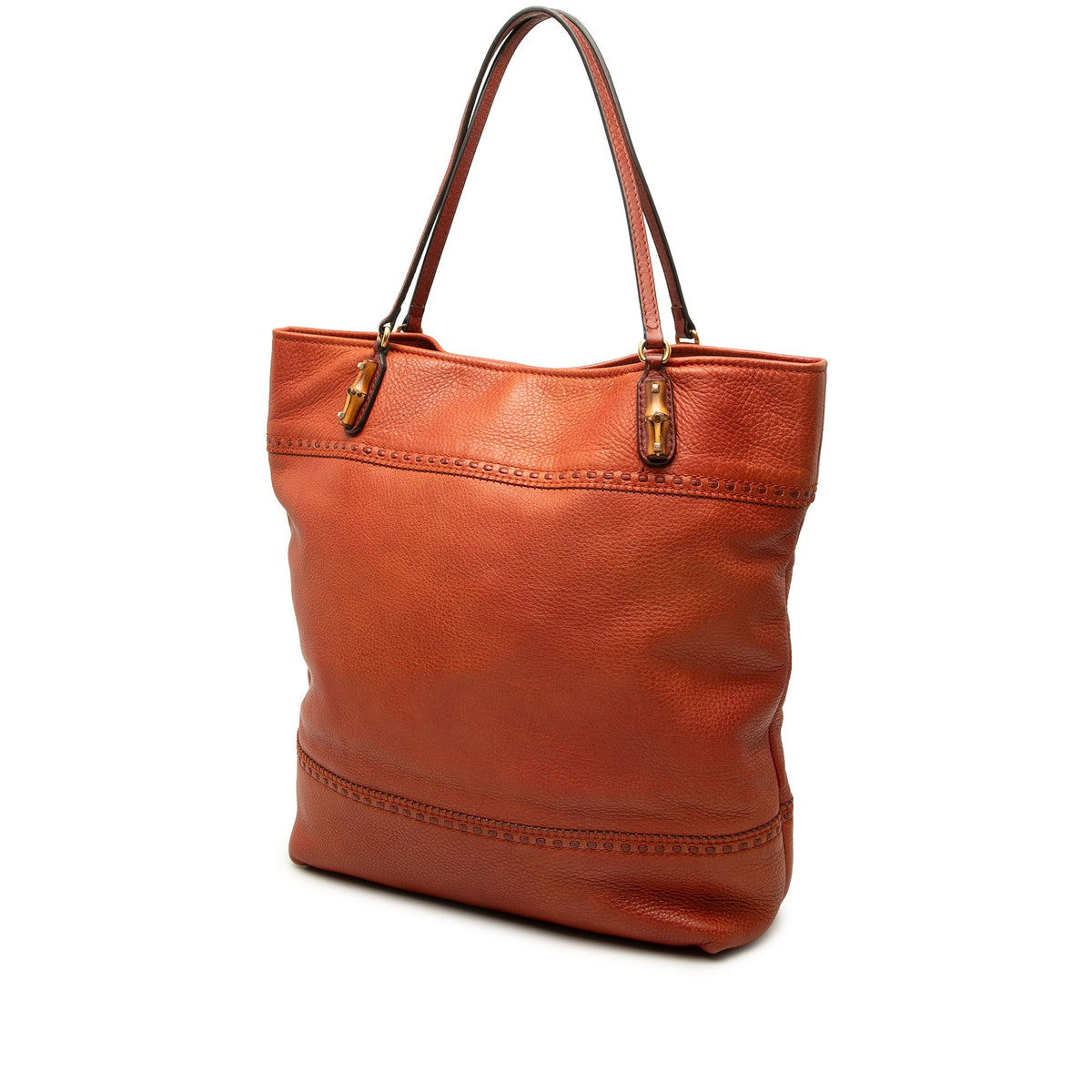 Gucci Large Calfskin Laidback Crafty Tote — Orange