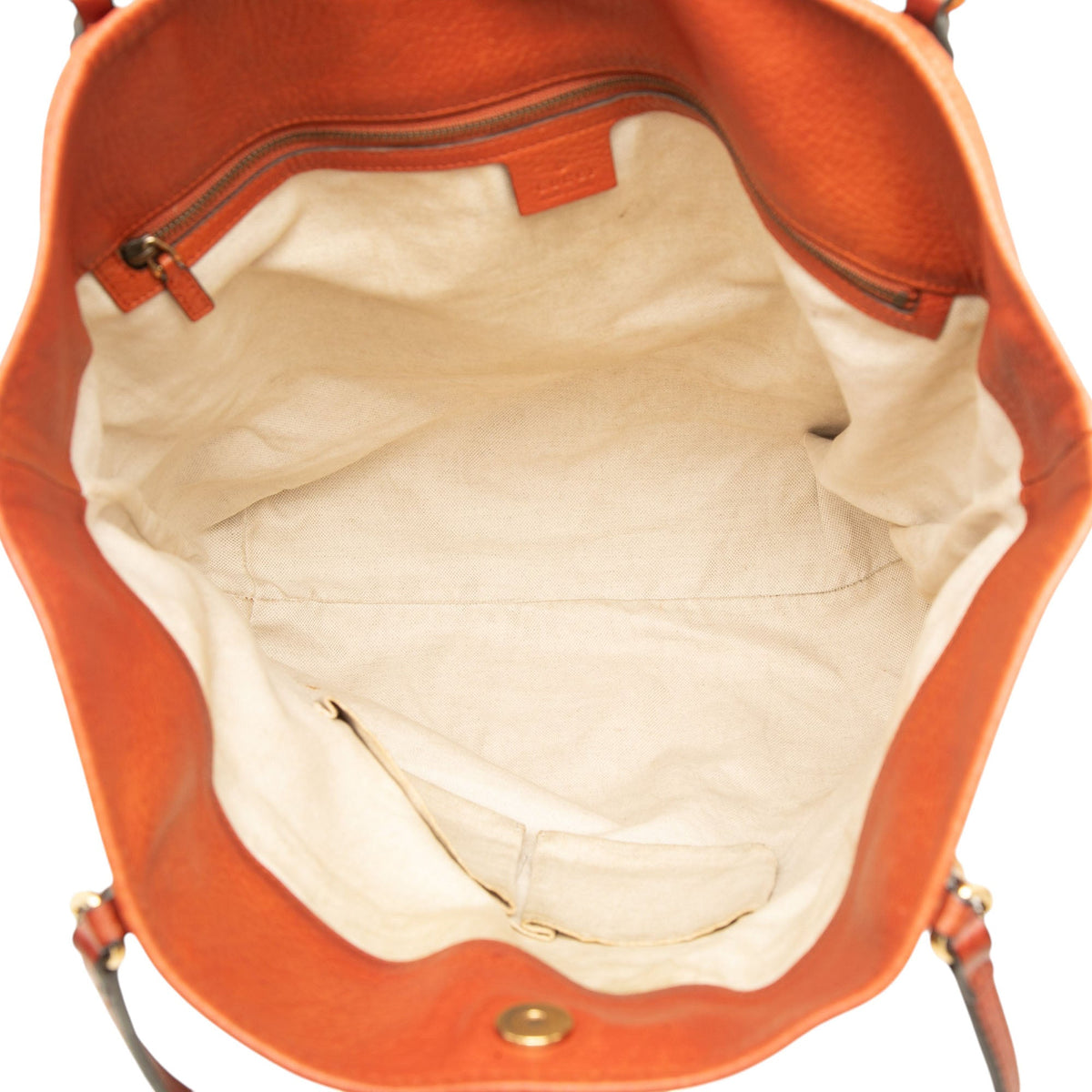 Gucci Large Calfskin Laidback Crafty Tote — Orange