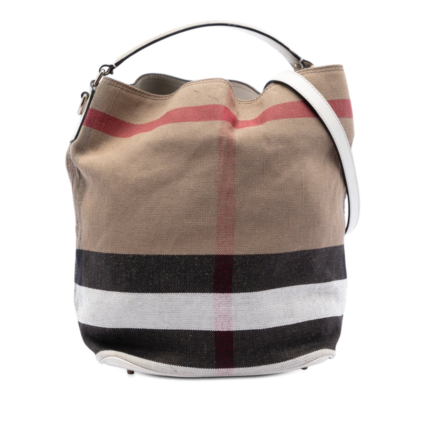 Burberry Medium Mega Check Canvas Ashby Bucket Bag