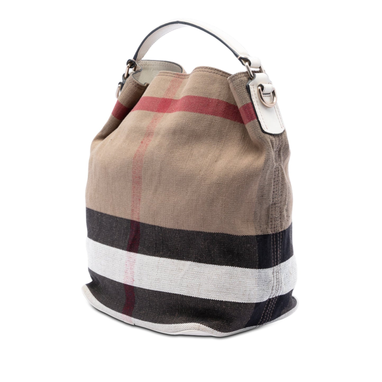 Burberry Medium Mega Check Canvas Ashby Bucket Bag