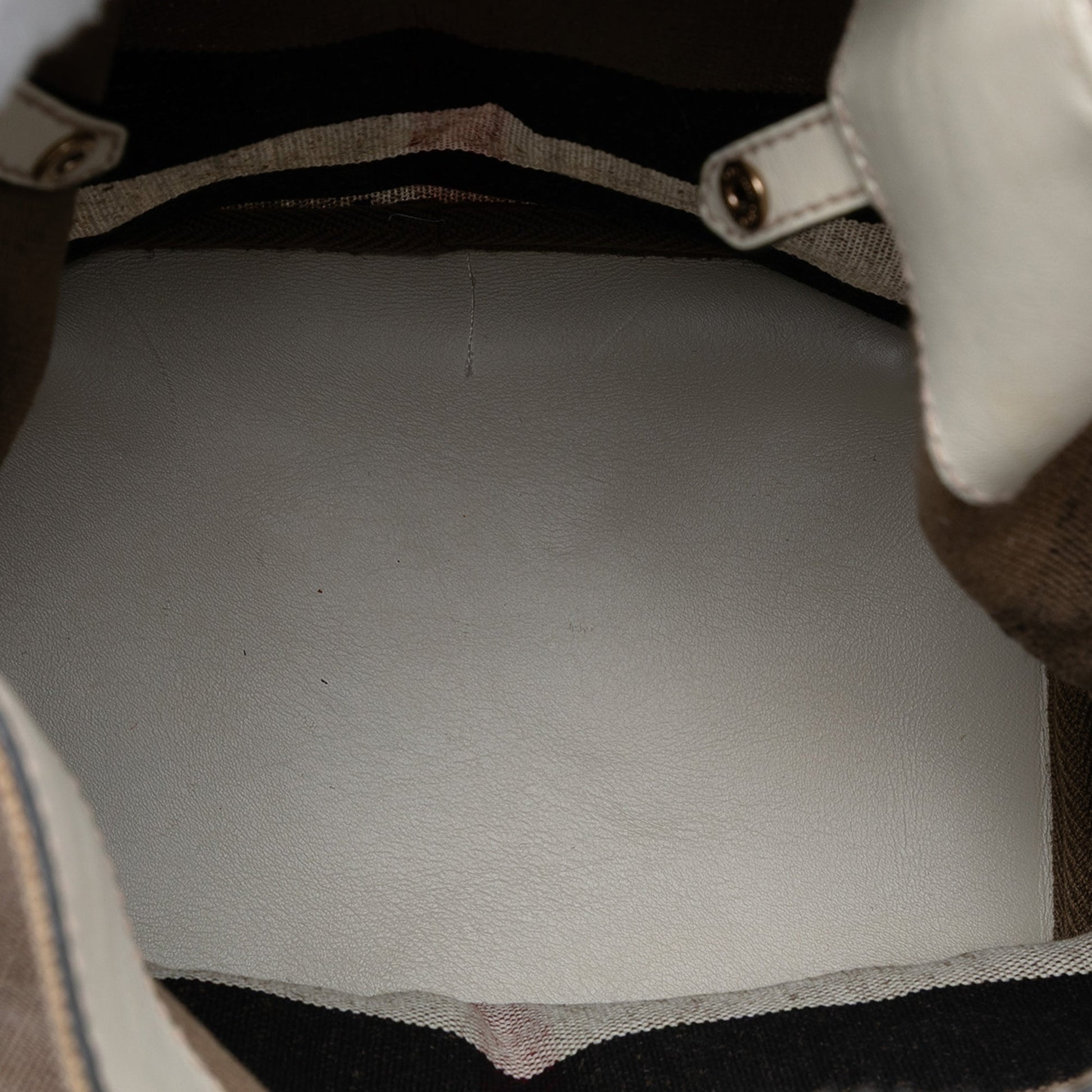 Burberry Medium Mega Check Canvas Ashby Bucket Bag