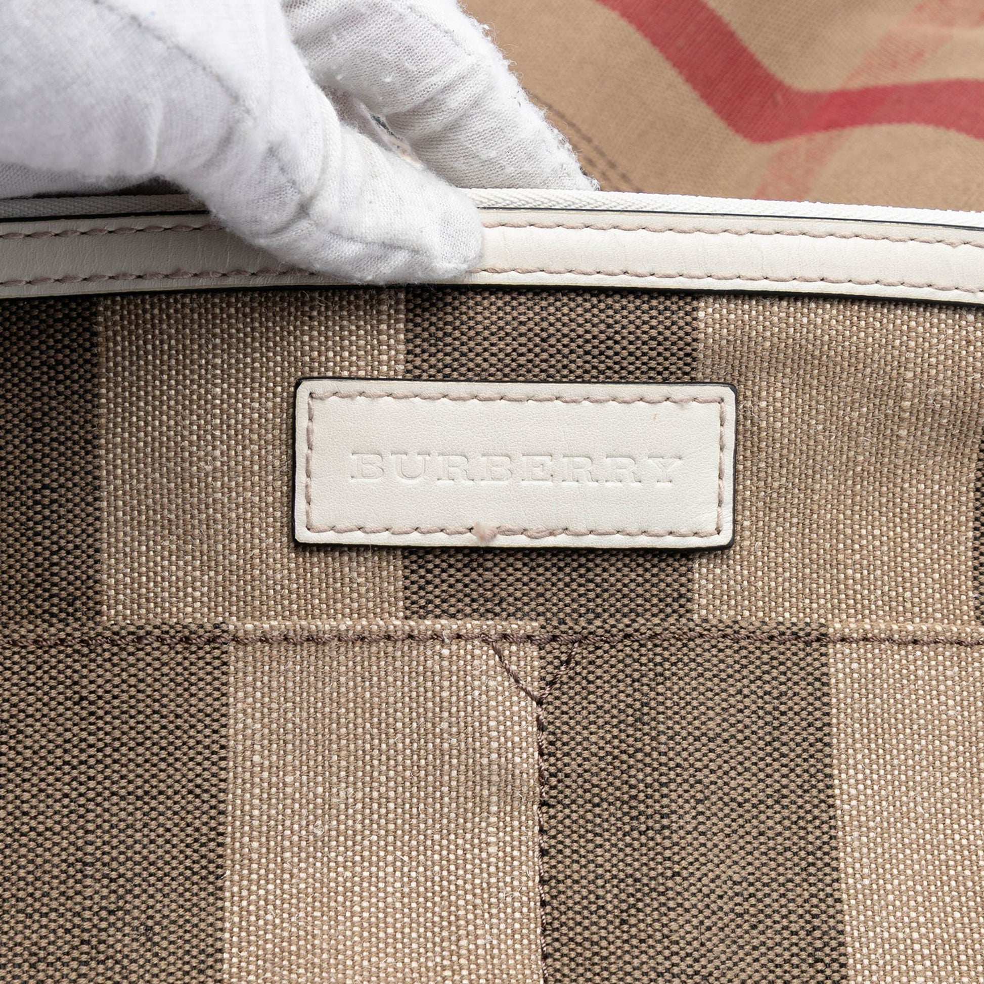 Burberry Medium Mega Check Canvas Ashby Bucket Bag