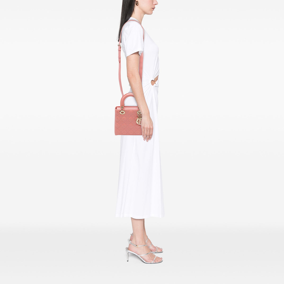 Dior Small Patent Cannage Lady Dior — Pink