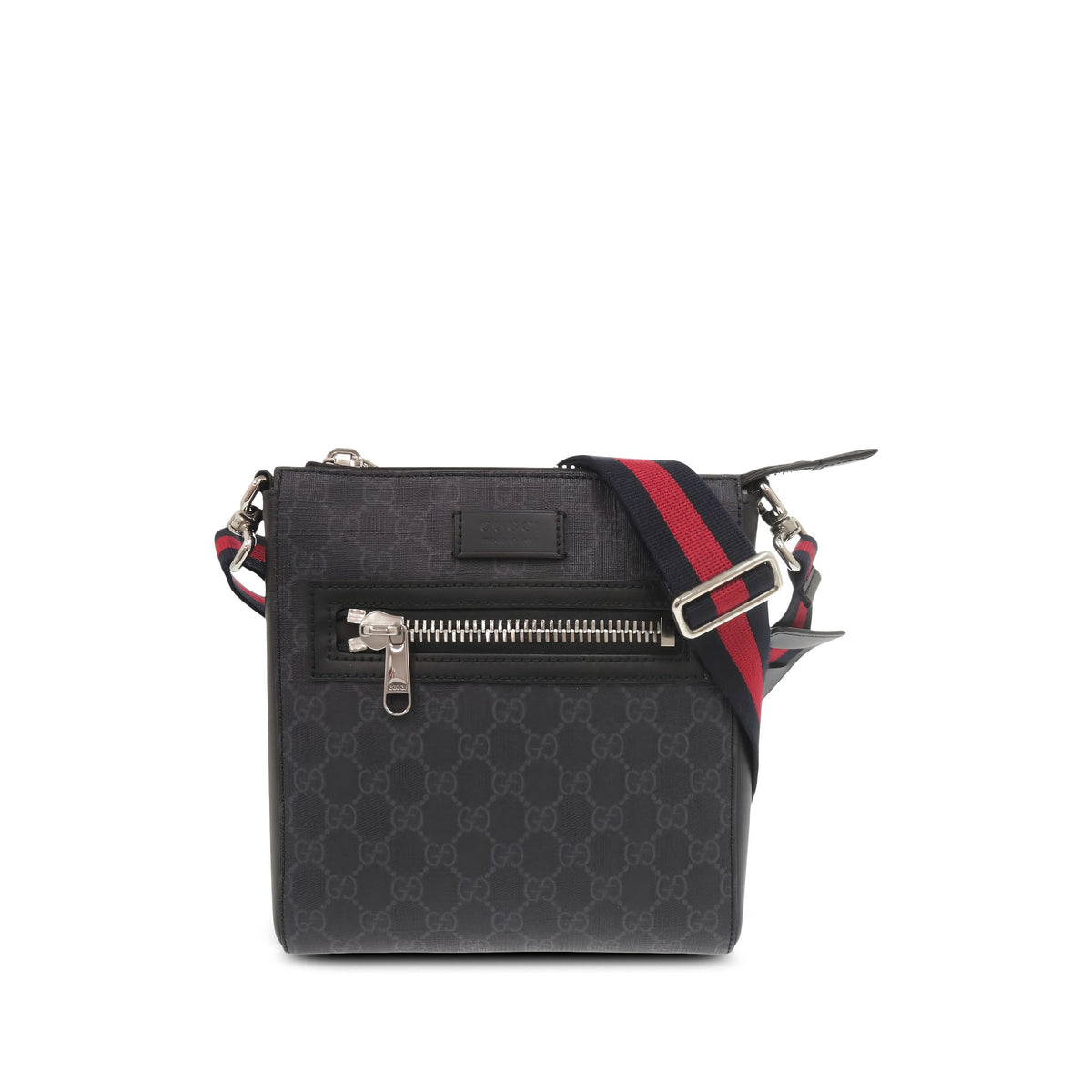 Gucci GG Supreme Web Messenger Bag — Black