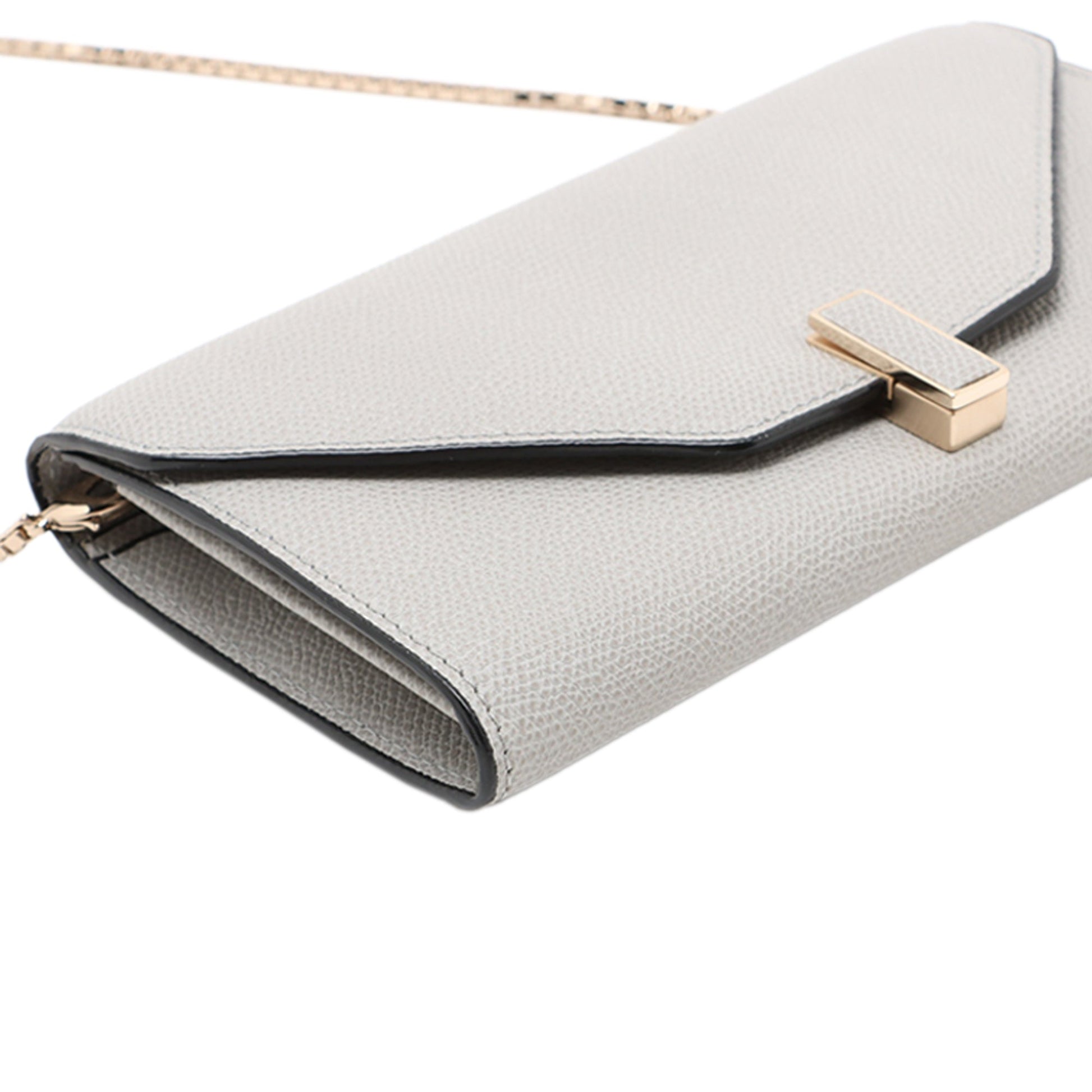 Valextra Leather Iside Chain Wallet