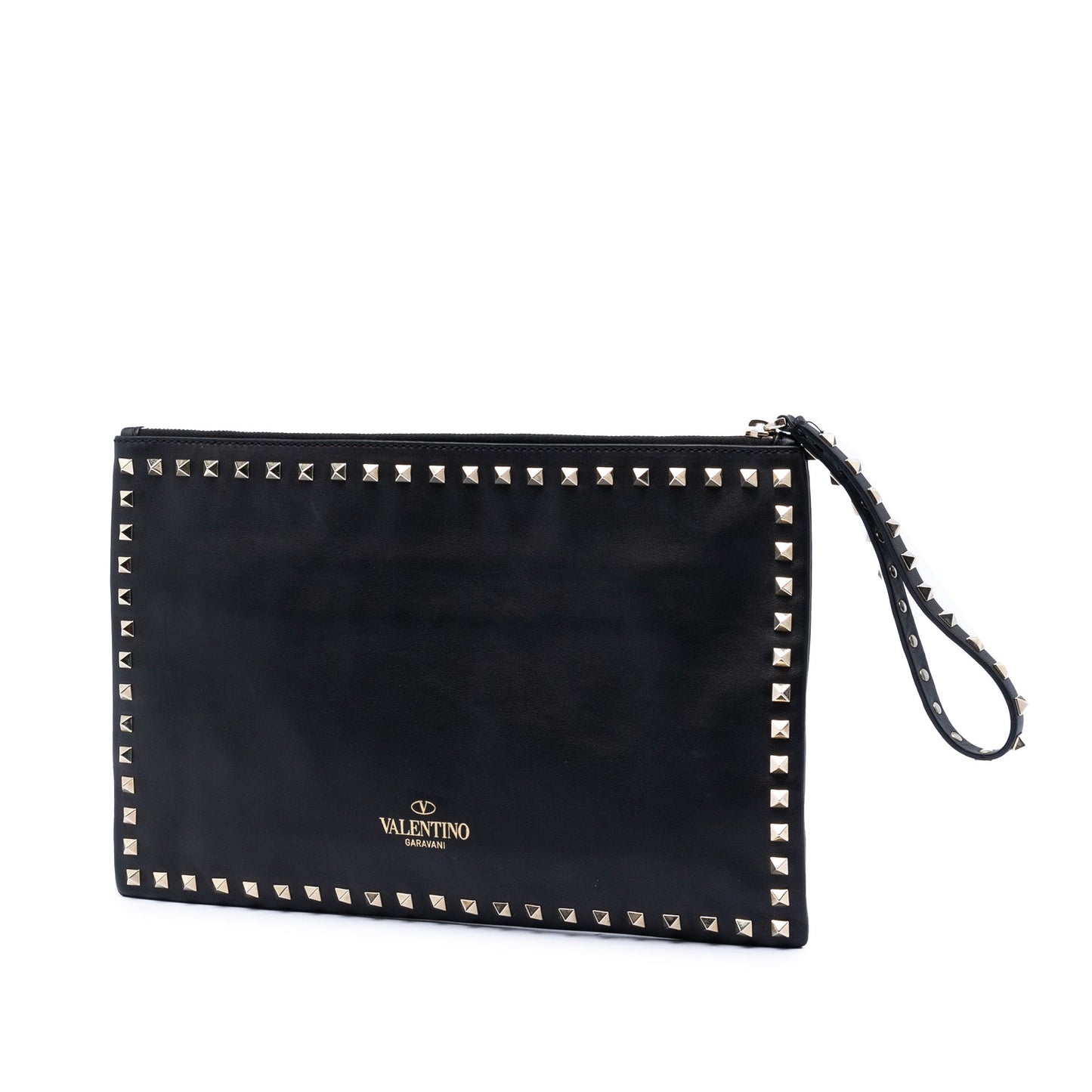 Valentino Leather Rockstud Clutch