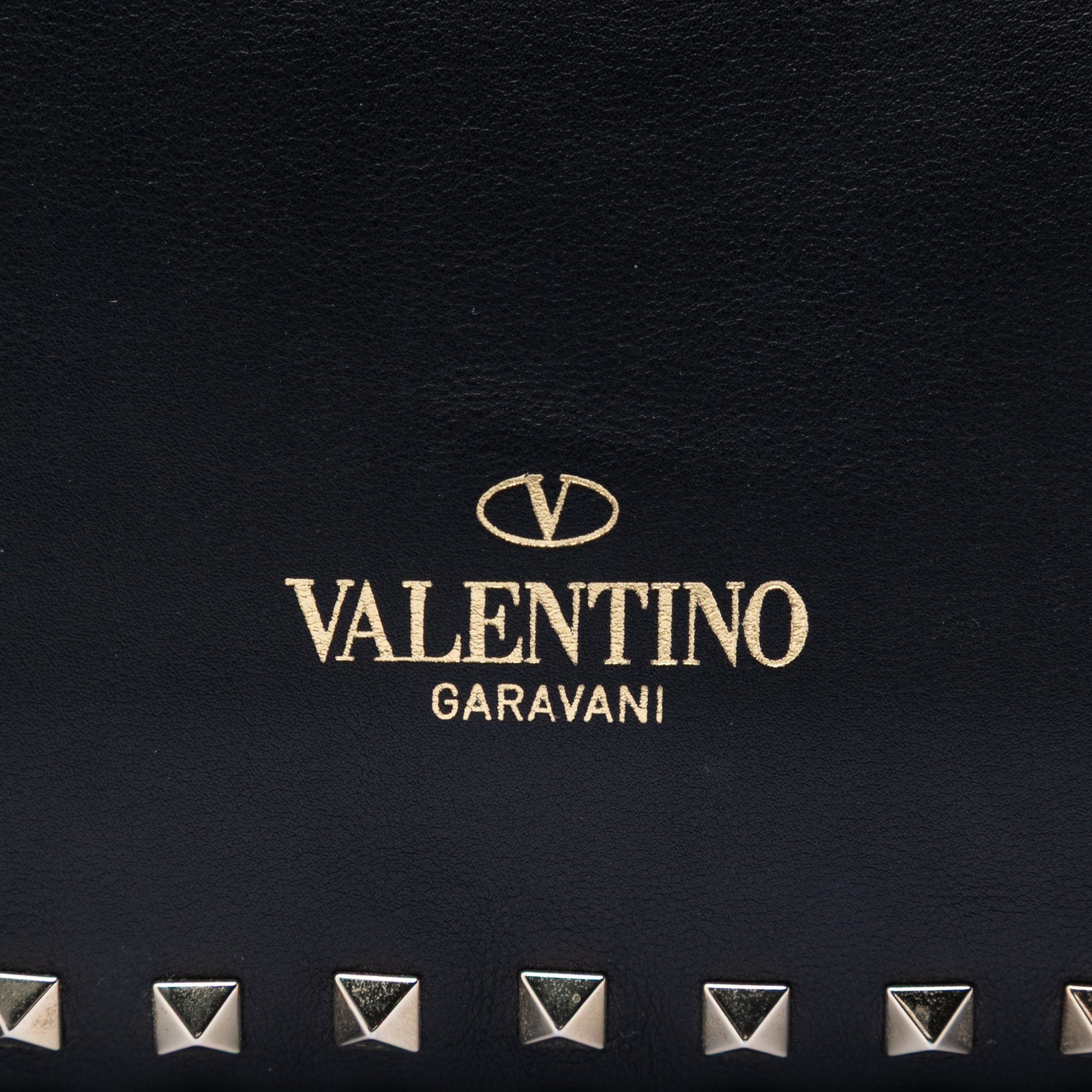 Valentino Leather Rockstud Clutch