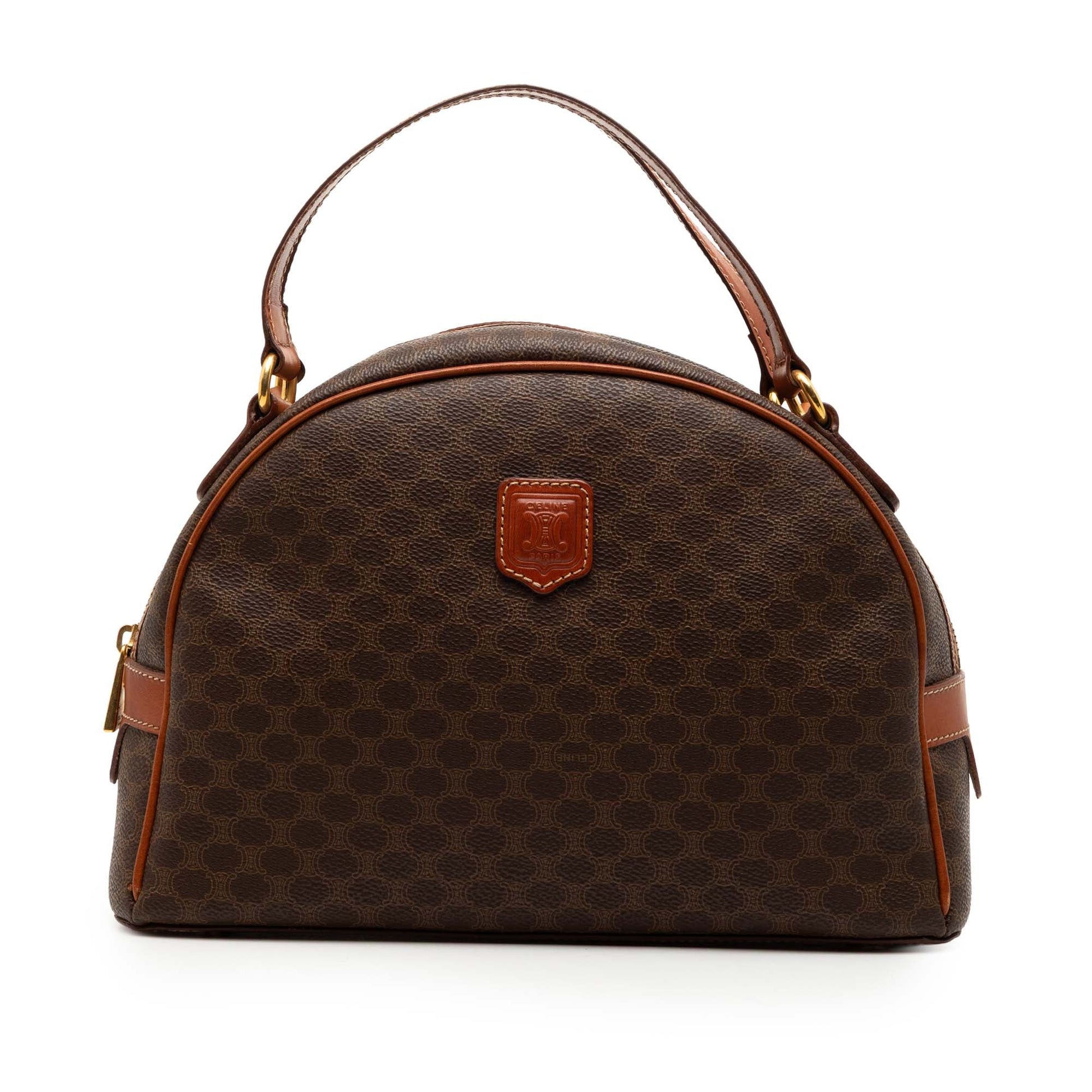 Celine Macadam Coated Canvas Handbag