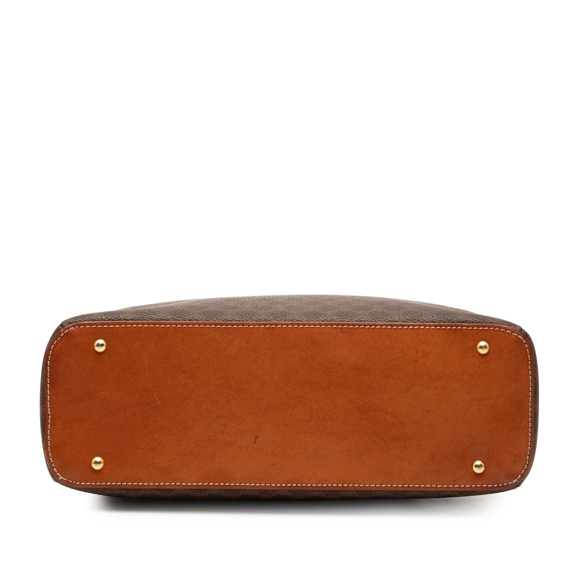 Celine Macadam Coated Canvas Handbag