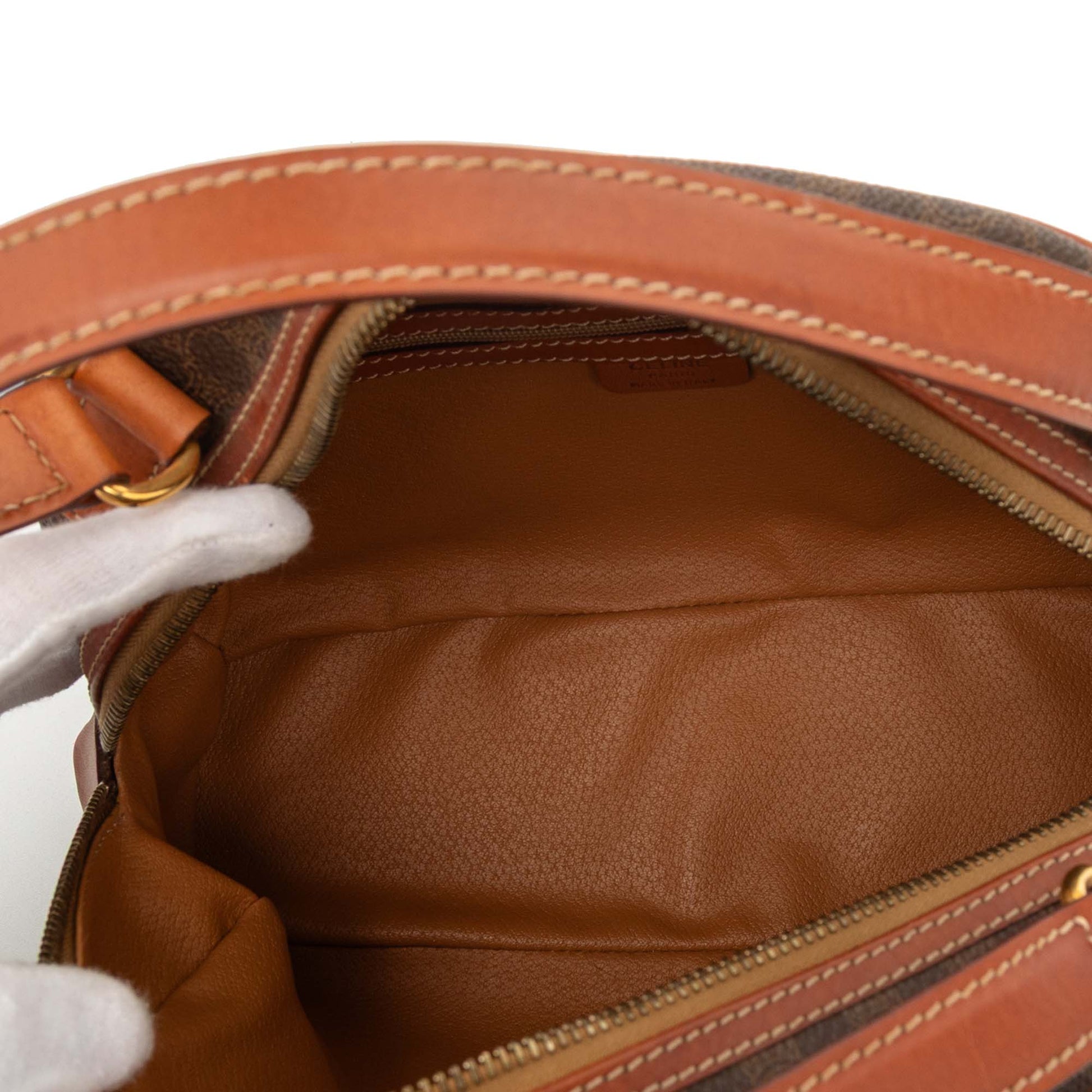 Celine Macadam Coated Canvas Handbag