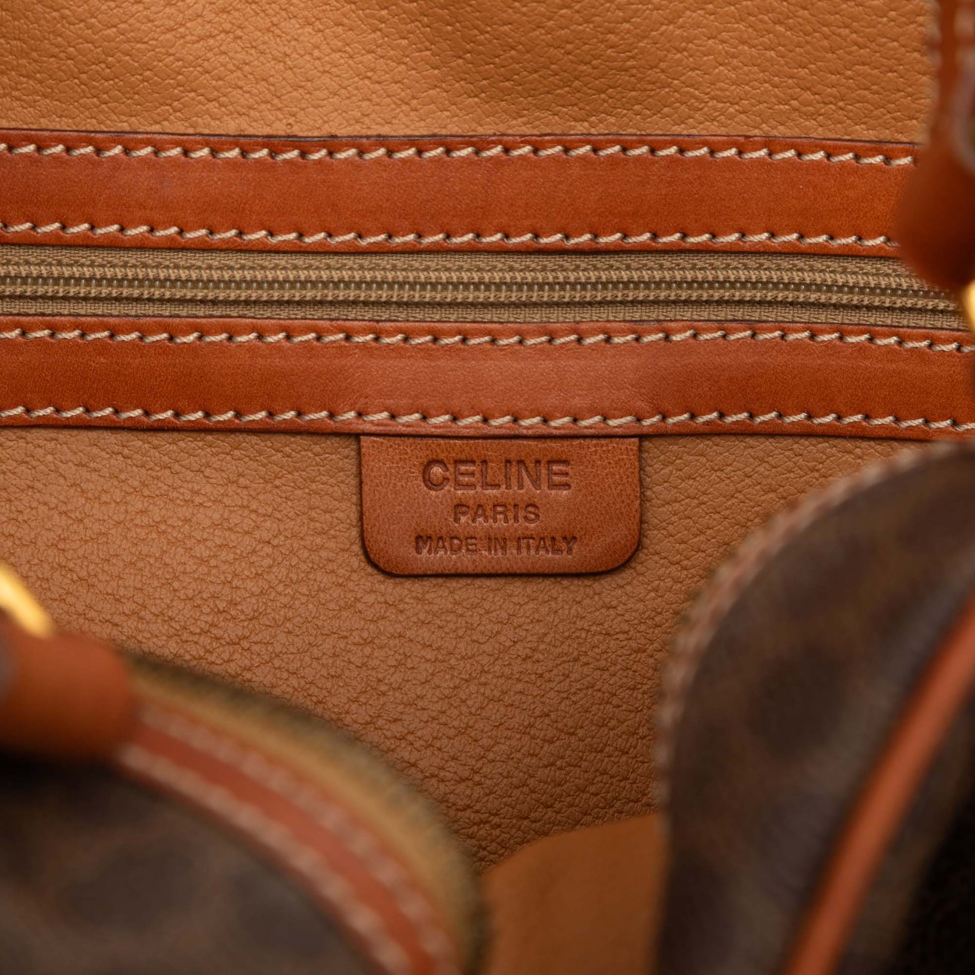 Celine Macadam Coated Canvas Handbag